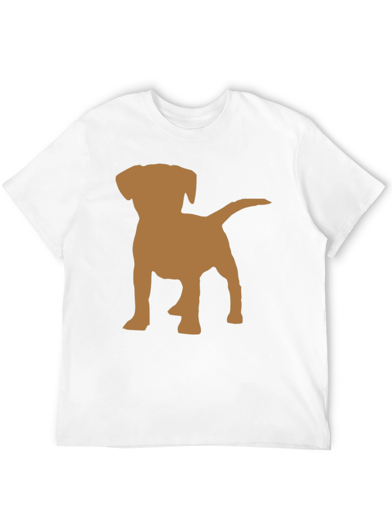 Dog Silhouette Graphic Tee - Black Cotton