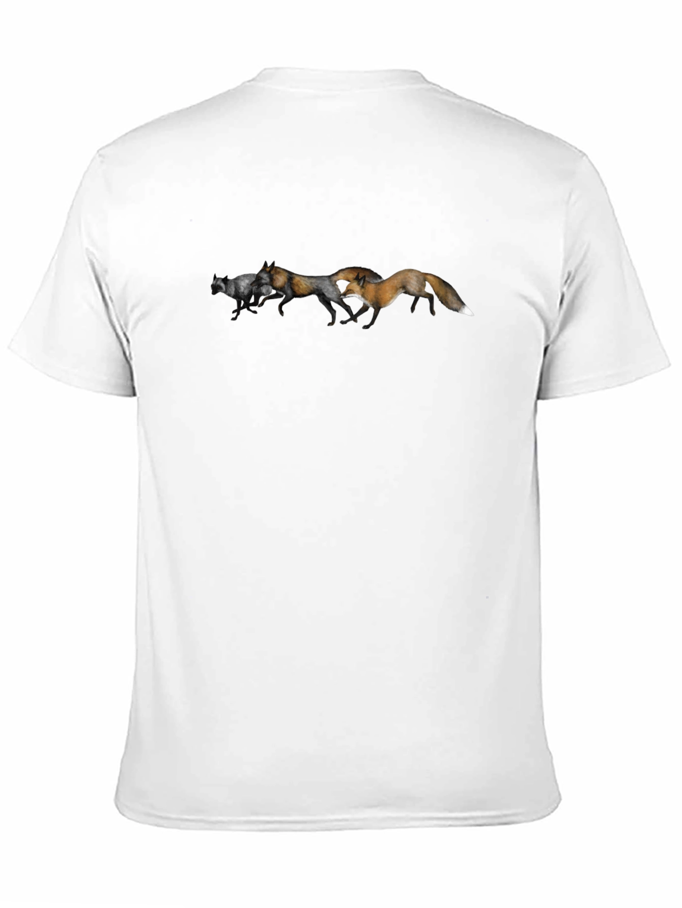 Fox Run T-Shirt - Black Cotton Crew Neck