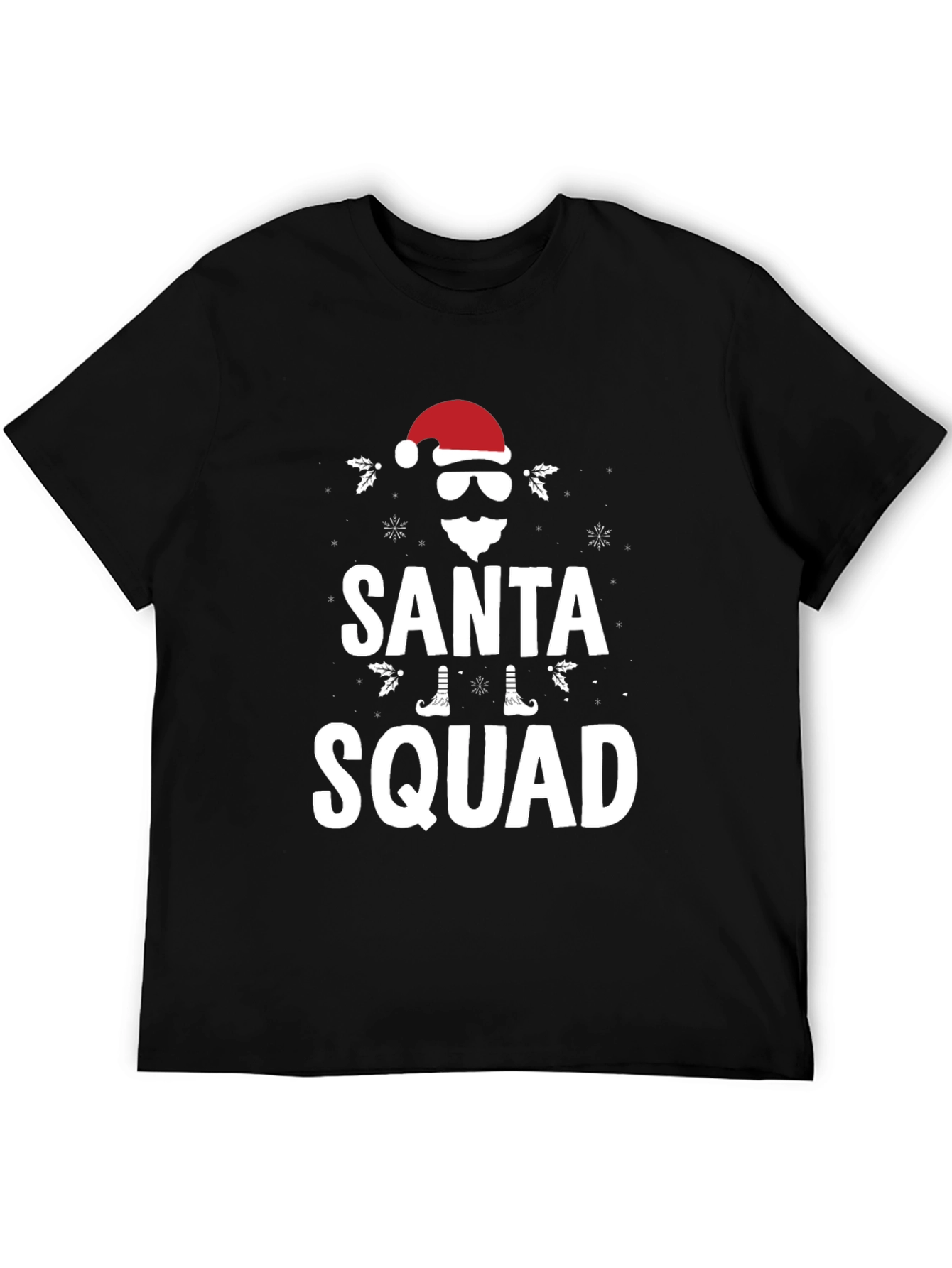 Santa Squad Graphic T-Shirt - Holiday Apparel
