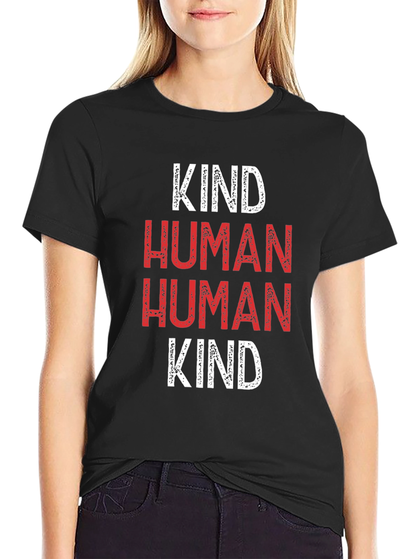 Kind Human T-Shirt - Black Graphic Tee
