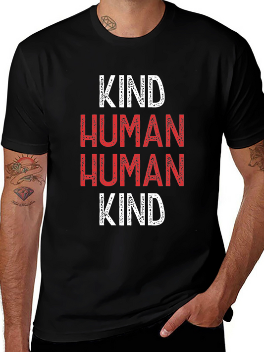 Kind Human T-Shirt - Black Graphic Tee