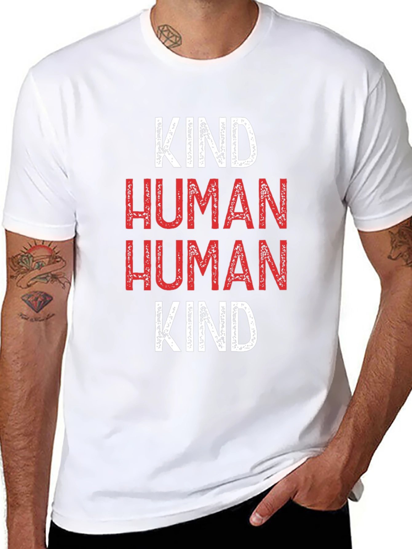 Kind Human T-Shirt - Black Graphic Tee