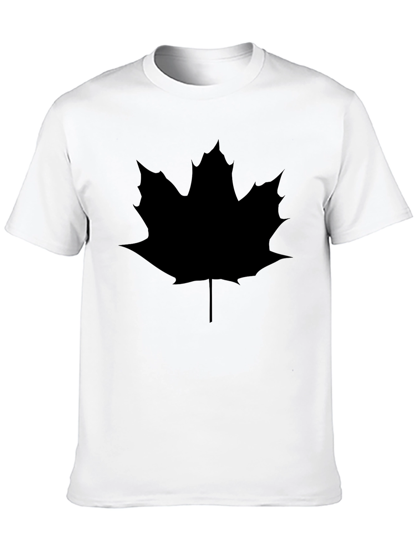 Maple Leaf Graphic Tee - Casual Black Shirt