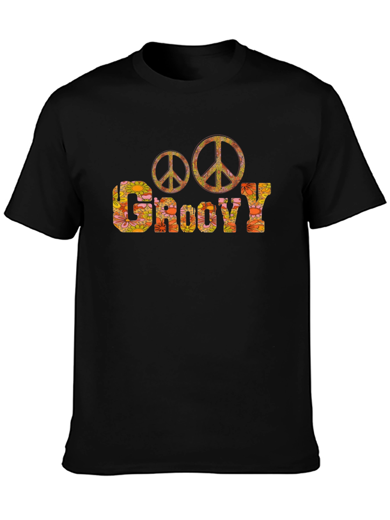 Groovy Peace Sign T-Shirt - Retro 70s Style