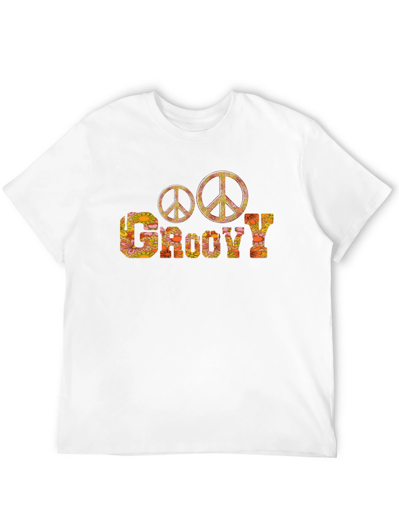 Groovy Peace Sign T-Shirt - Retro 70s Style