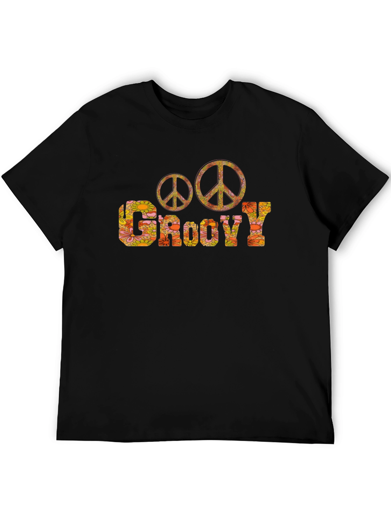 Groovy Peace Sign T-Shirt - Retro 70s Style