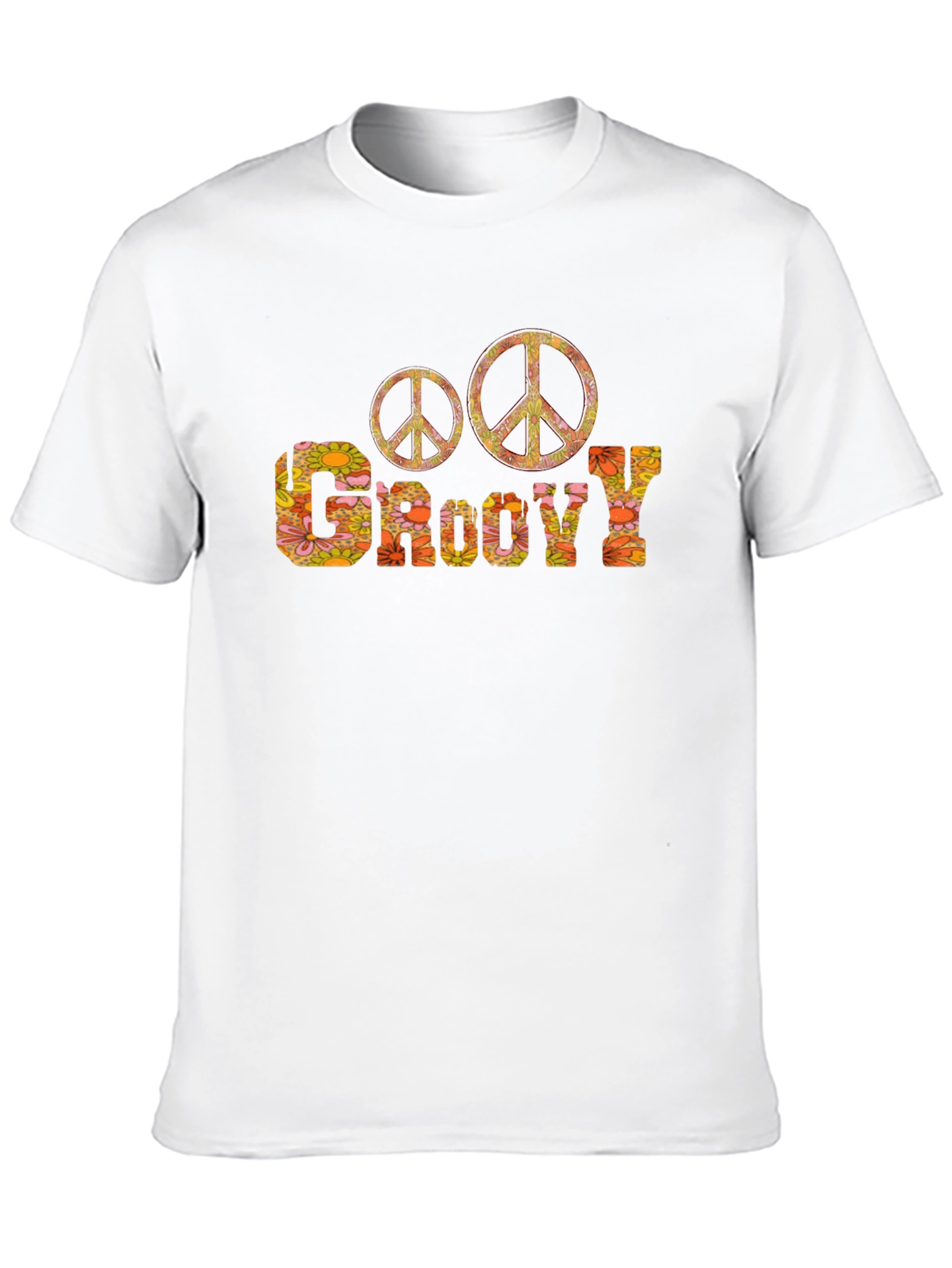 Groovy Peace Sign T-Shirt - Retro 70s Style