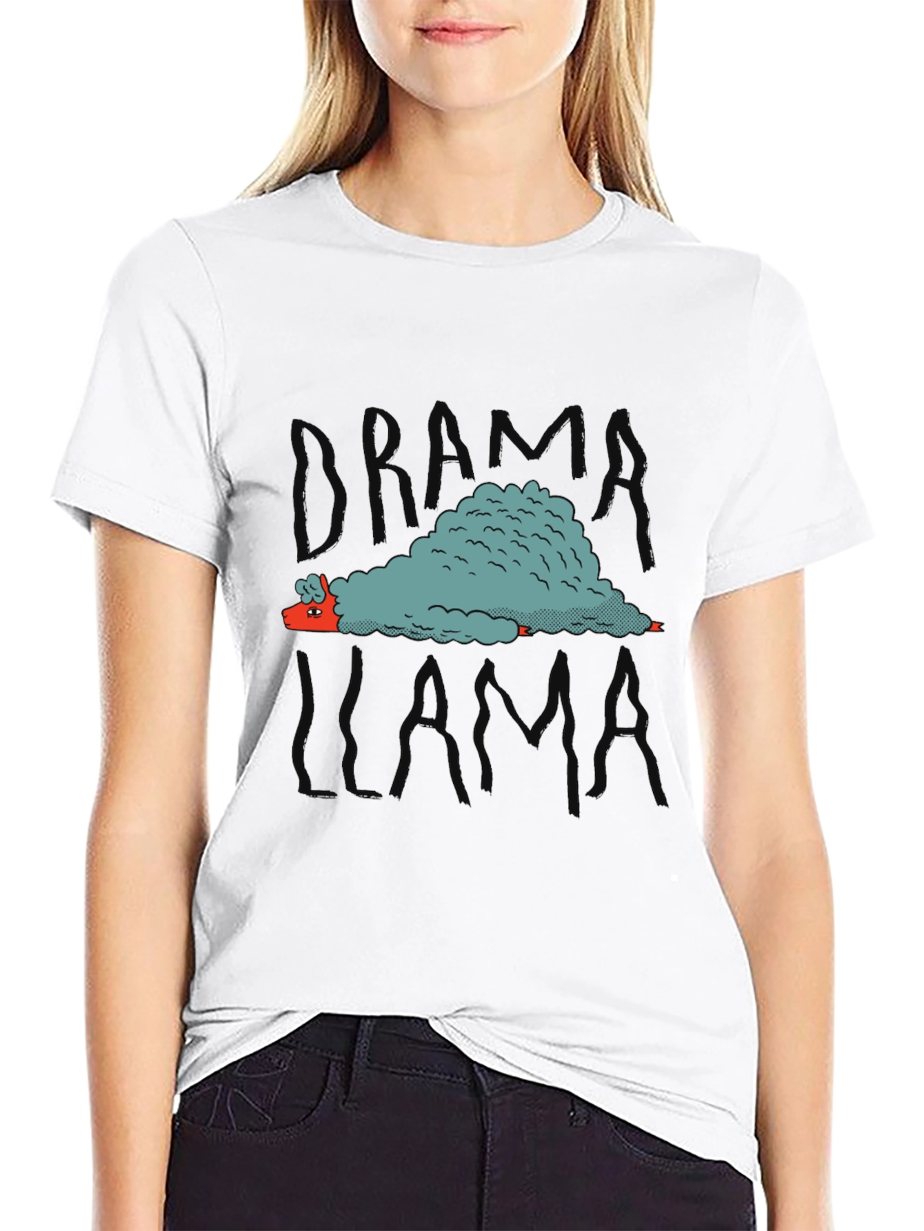 Drama Llama Graphic Tee - Black