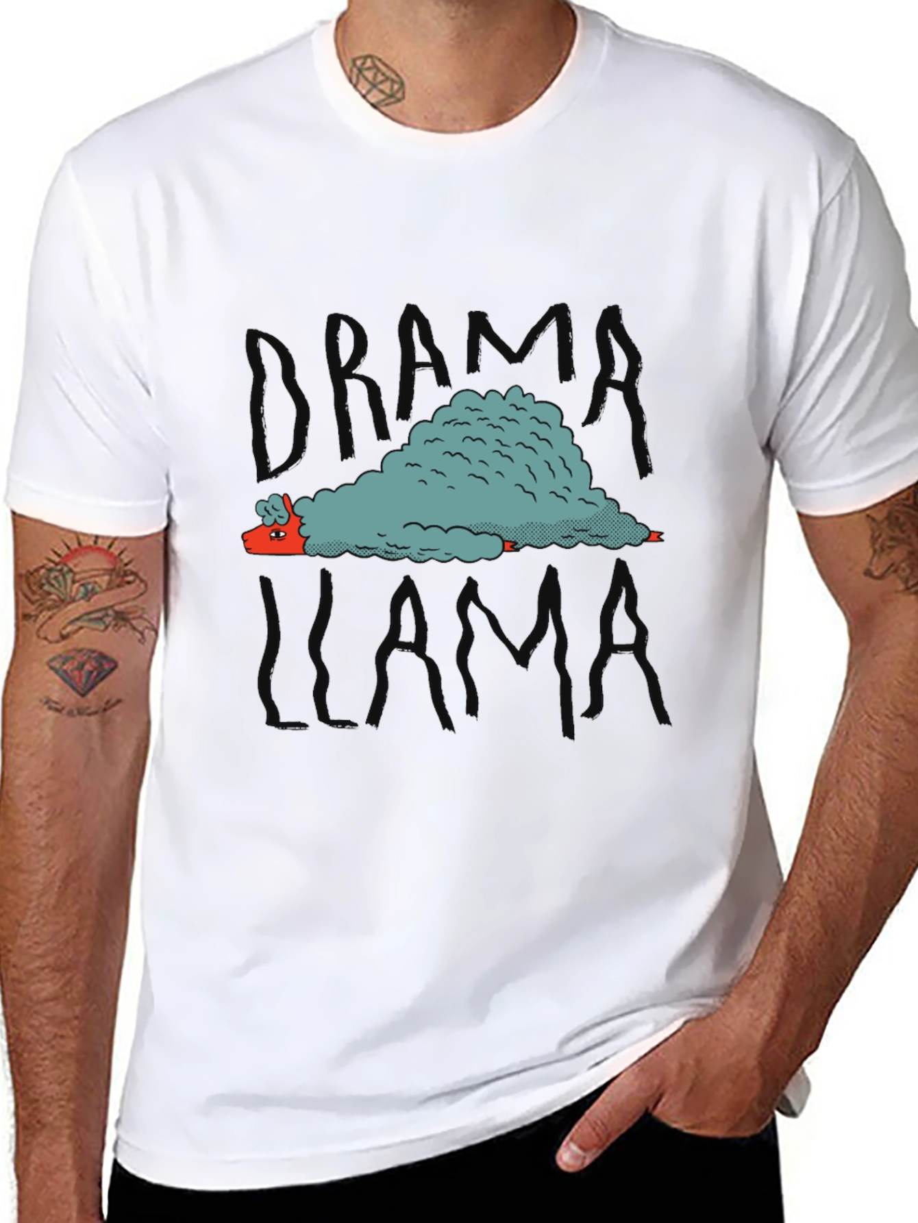 Drama Llama Graphic Tee - Black