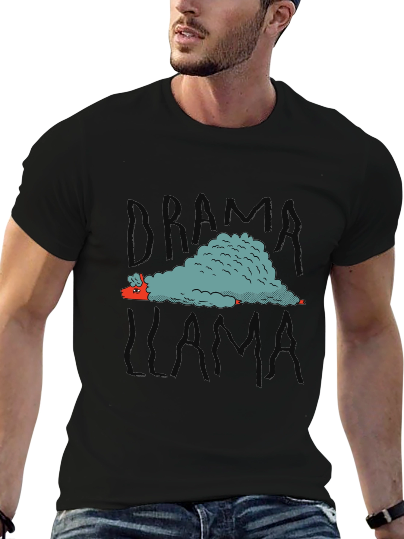 Drama Llama Graphic Tee - Black