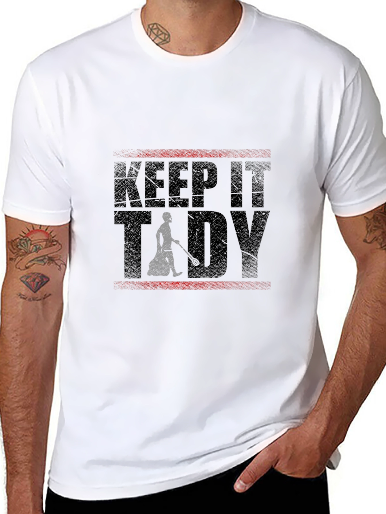 Keep It Tidy Graphic Tee - Black