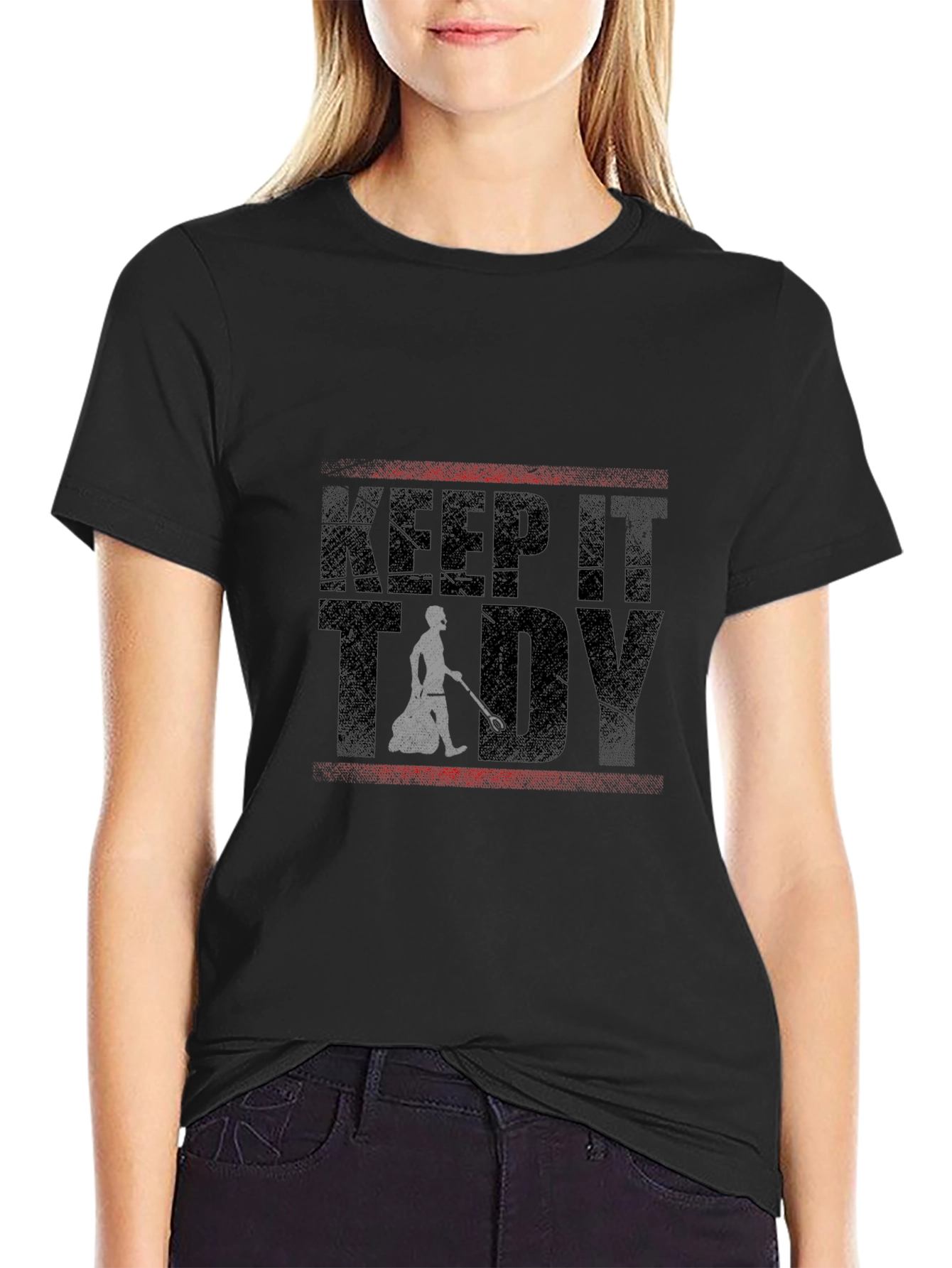 Keep It Tidy Graphic Tee - Black