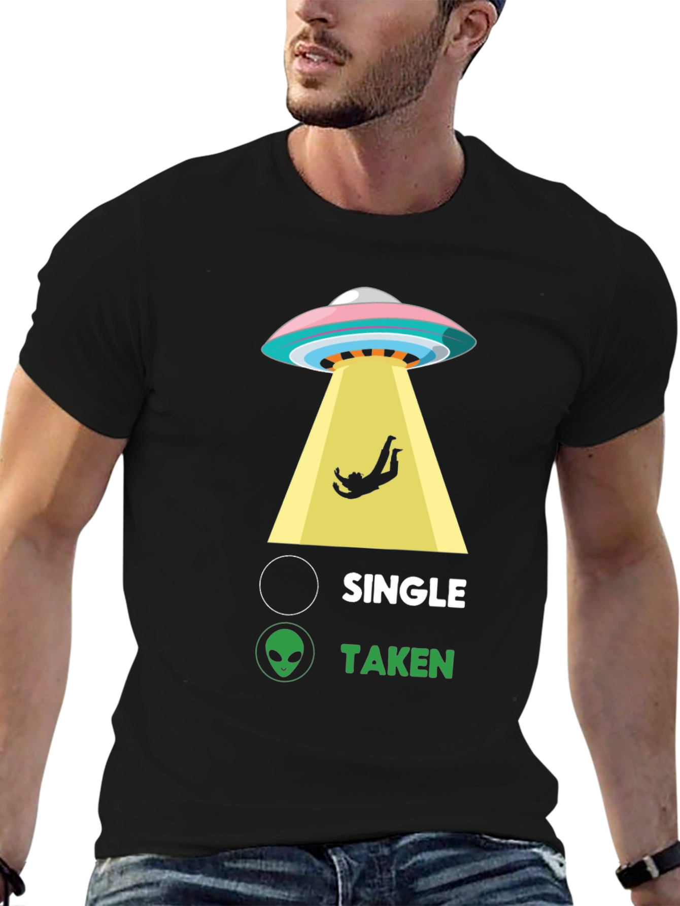 Taken by Aliens T-Shirt - Funny UFO Abduction Tee