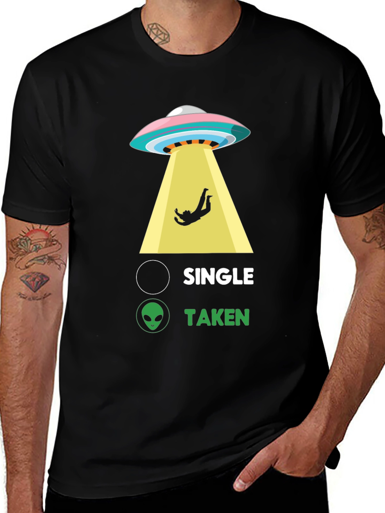 Taken by Aliens T-Shirt - Funny UFO Abduction Tee