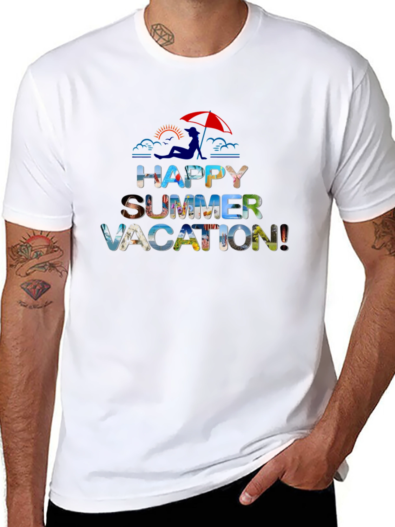 Happy Summer Vacation Graphic T-Shirt
