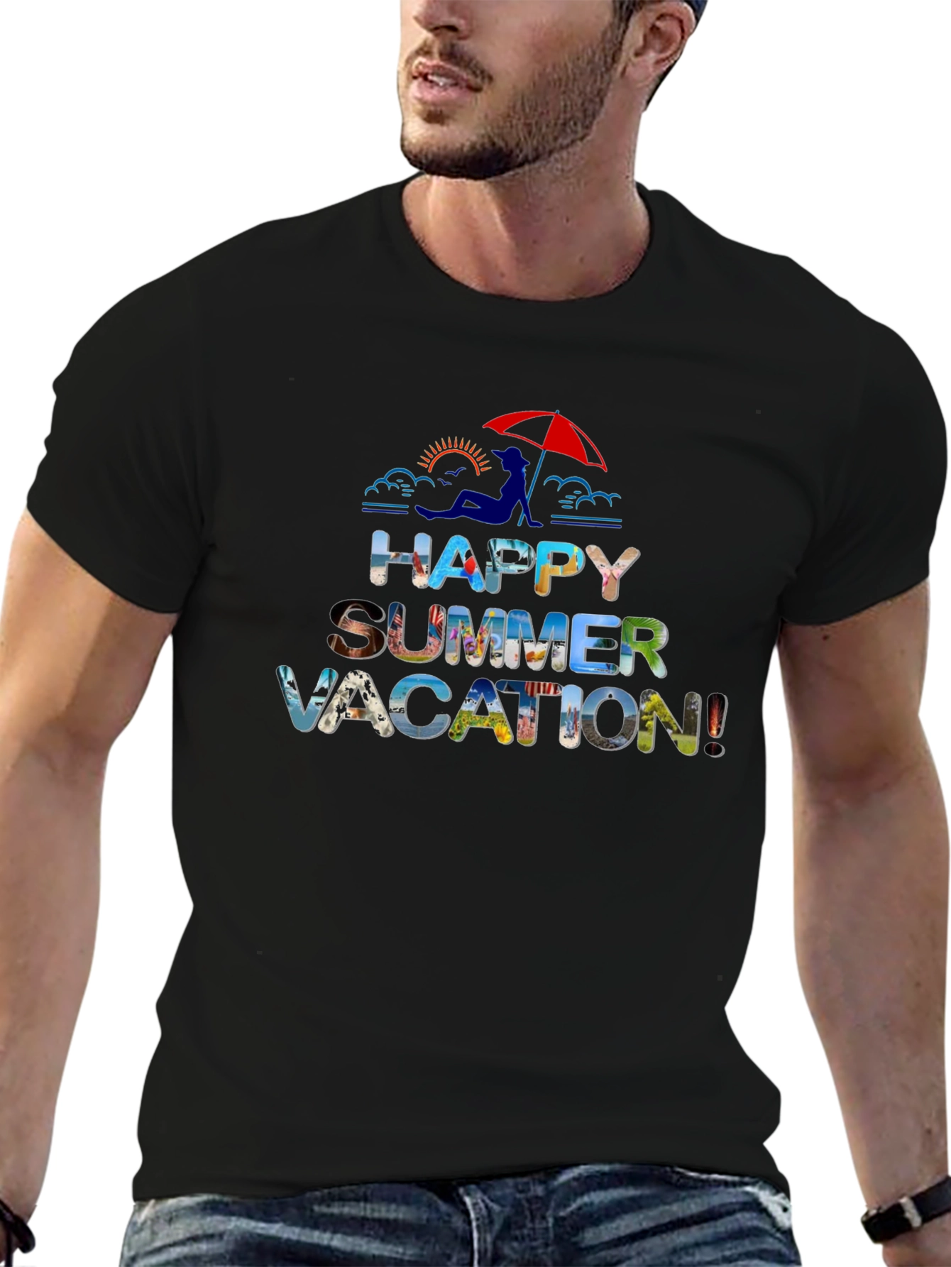 Happy Summer Vacation Graphic T-Shirt