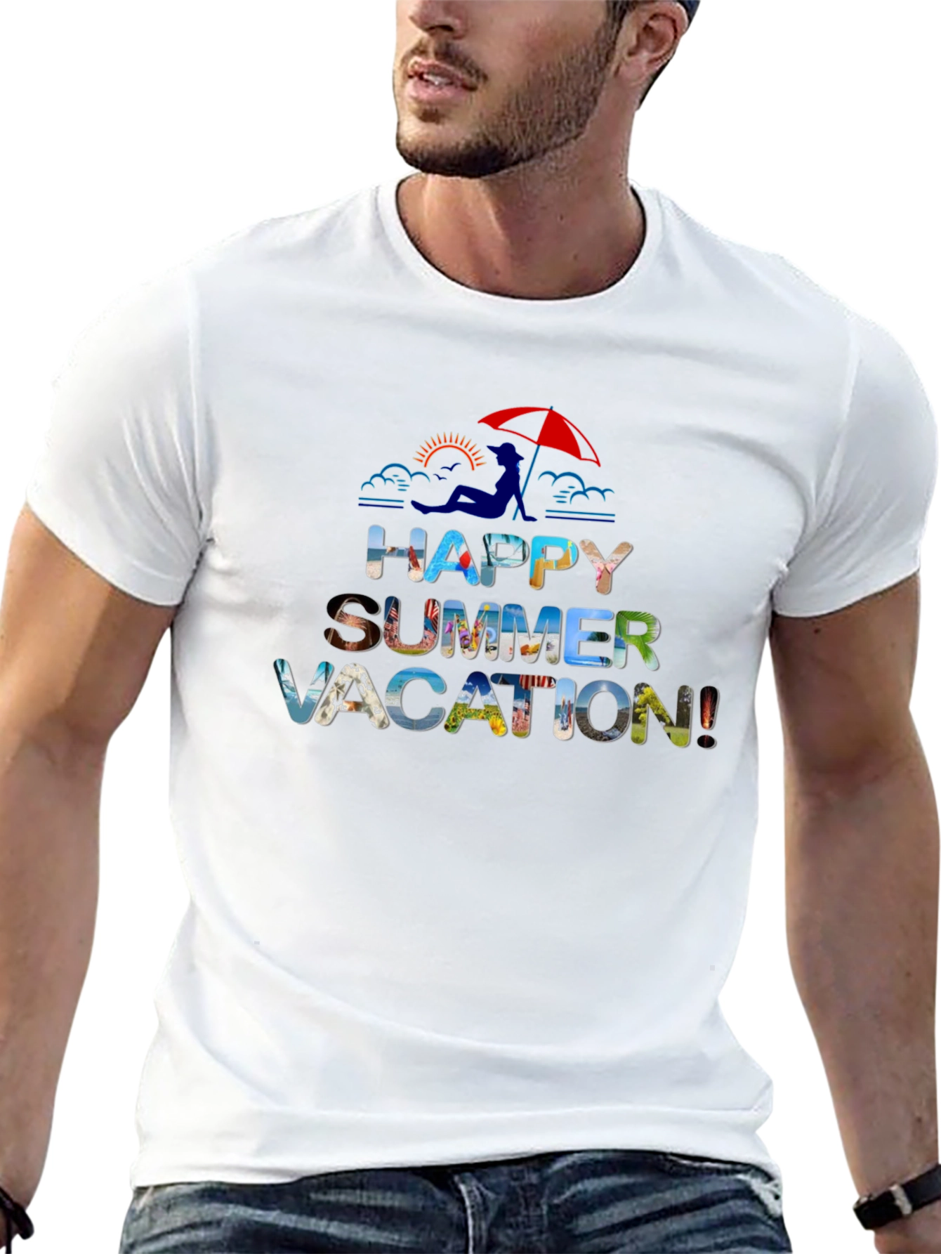 Happy Summer Vacation Graphic T-Shirt