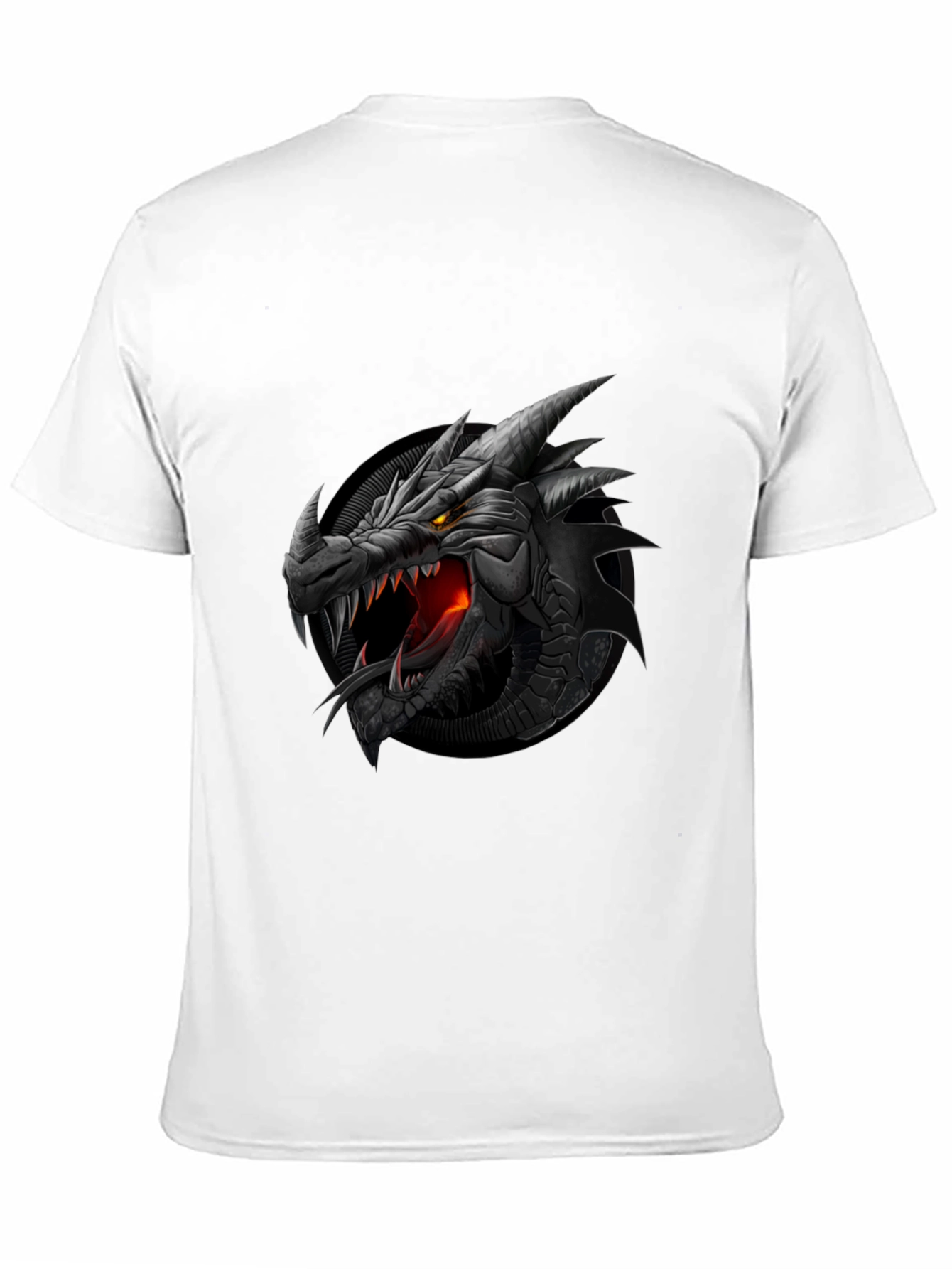 Dragon Graphic Tee - Black Cotton T-Shirt