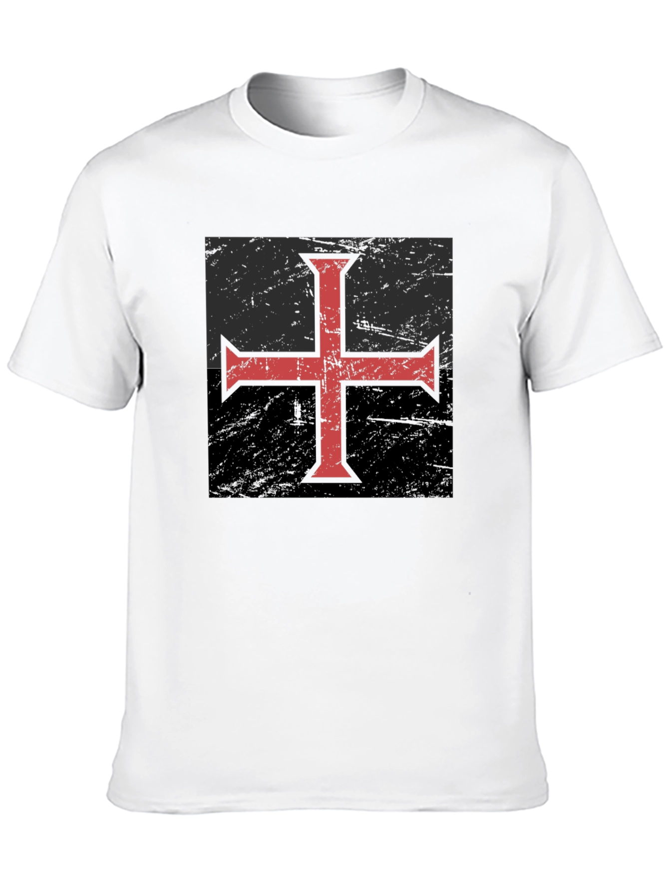 Templar Cross Graphic T-Shirt - Black