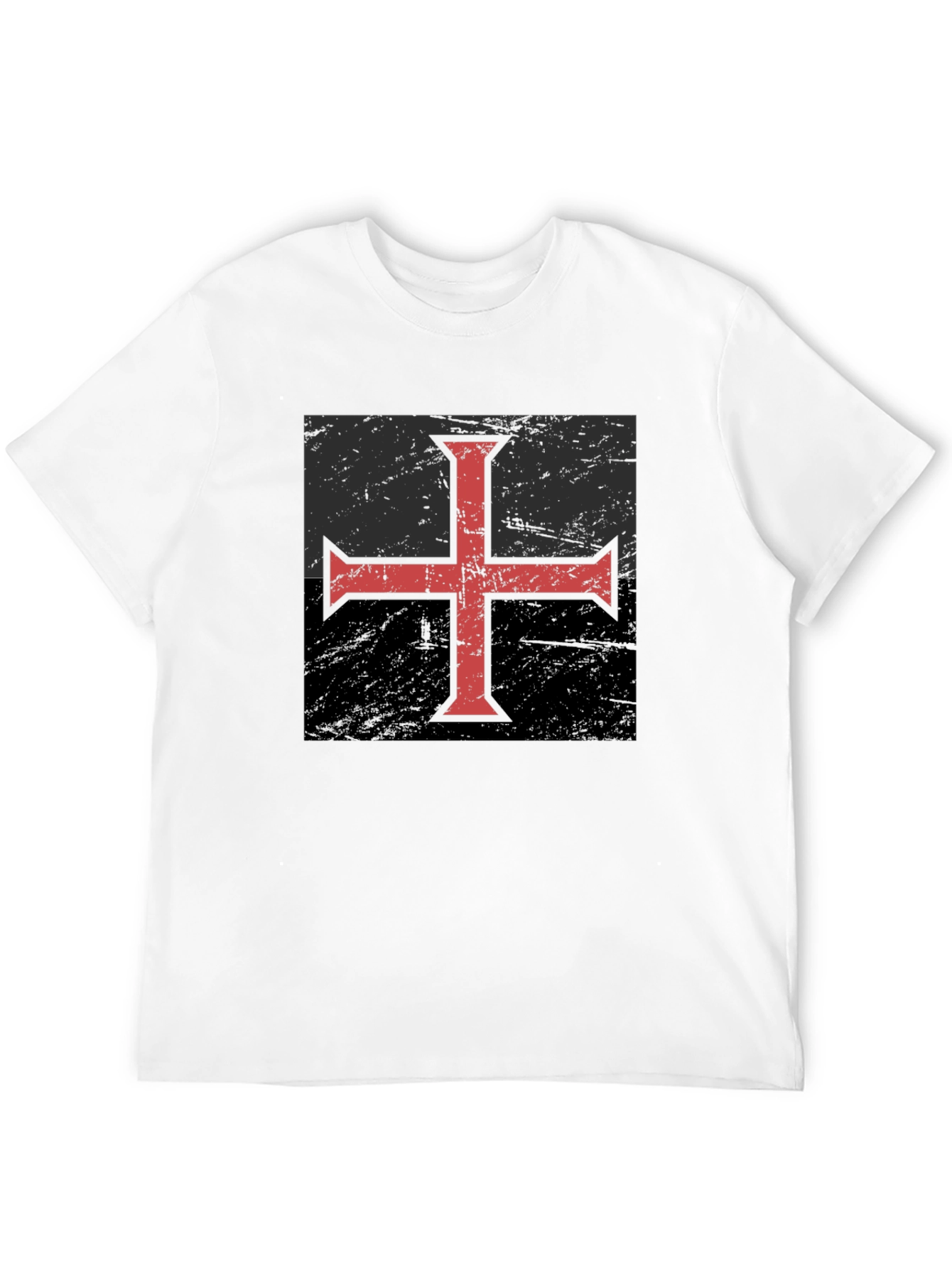 Templar Cross Graphic T-Shirt - Black