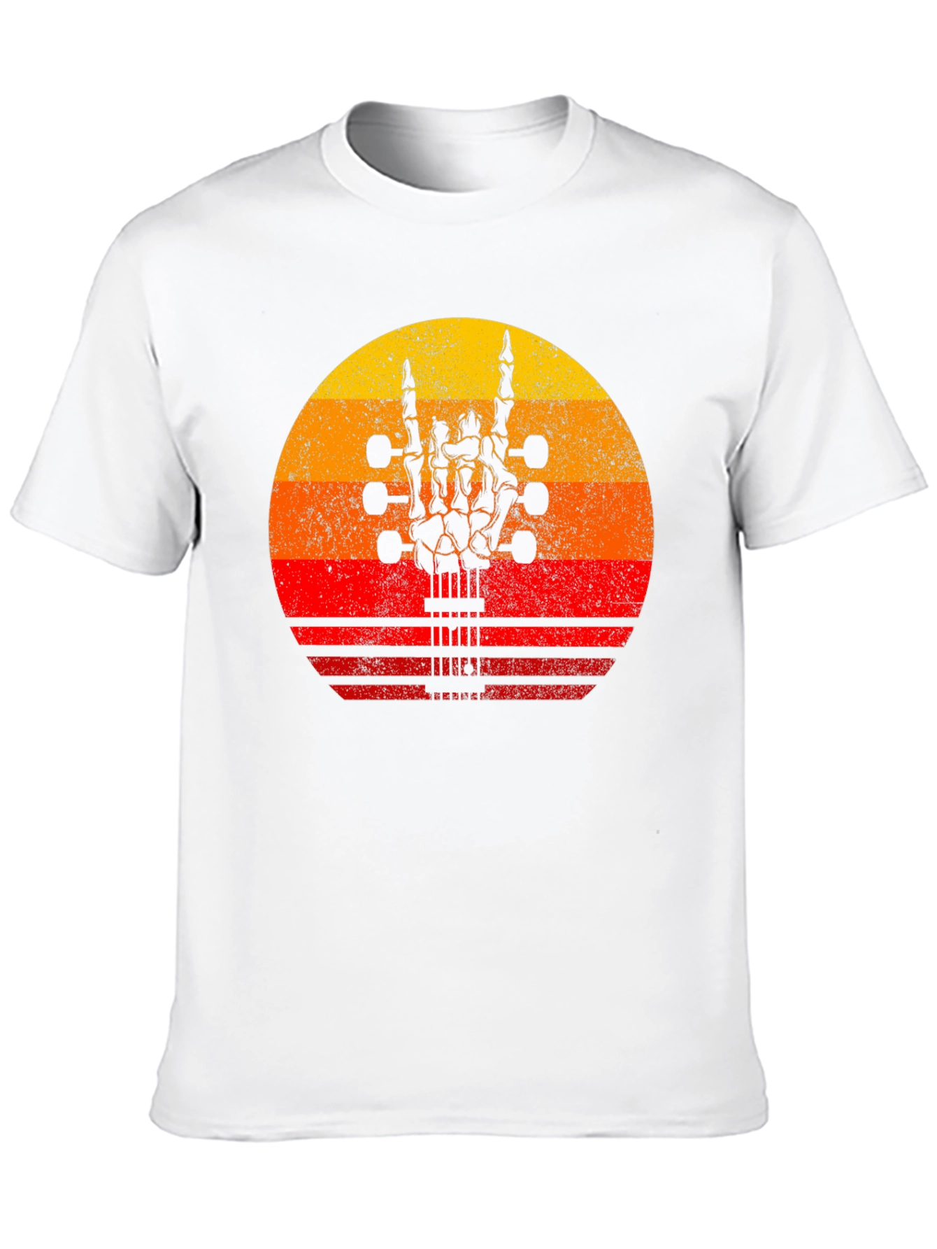 Rock On Skeleton Hand Guitar T-Shirt