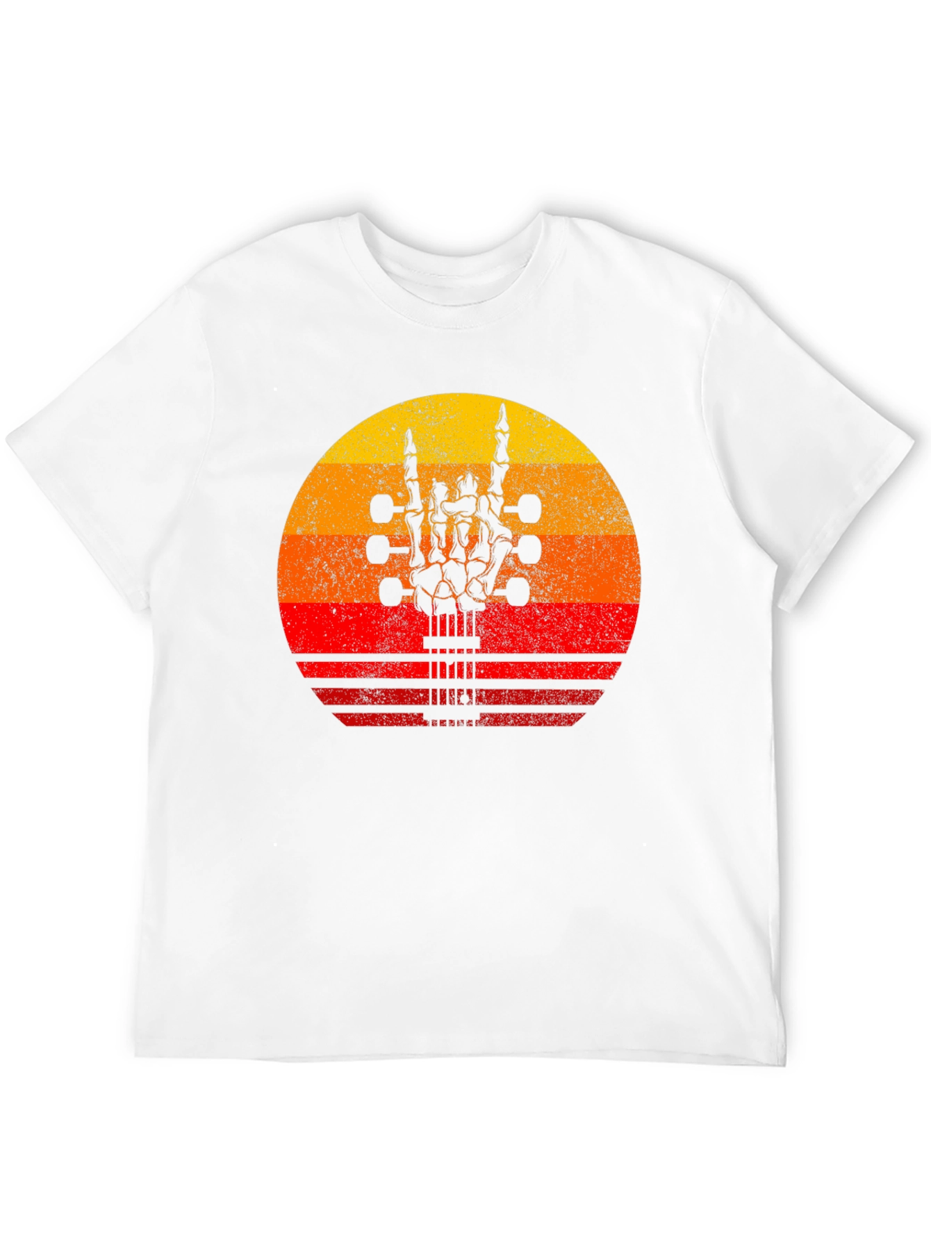 Rock On Skeleton Hand Guitar T-Shirt