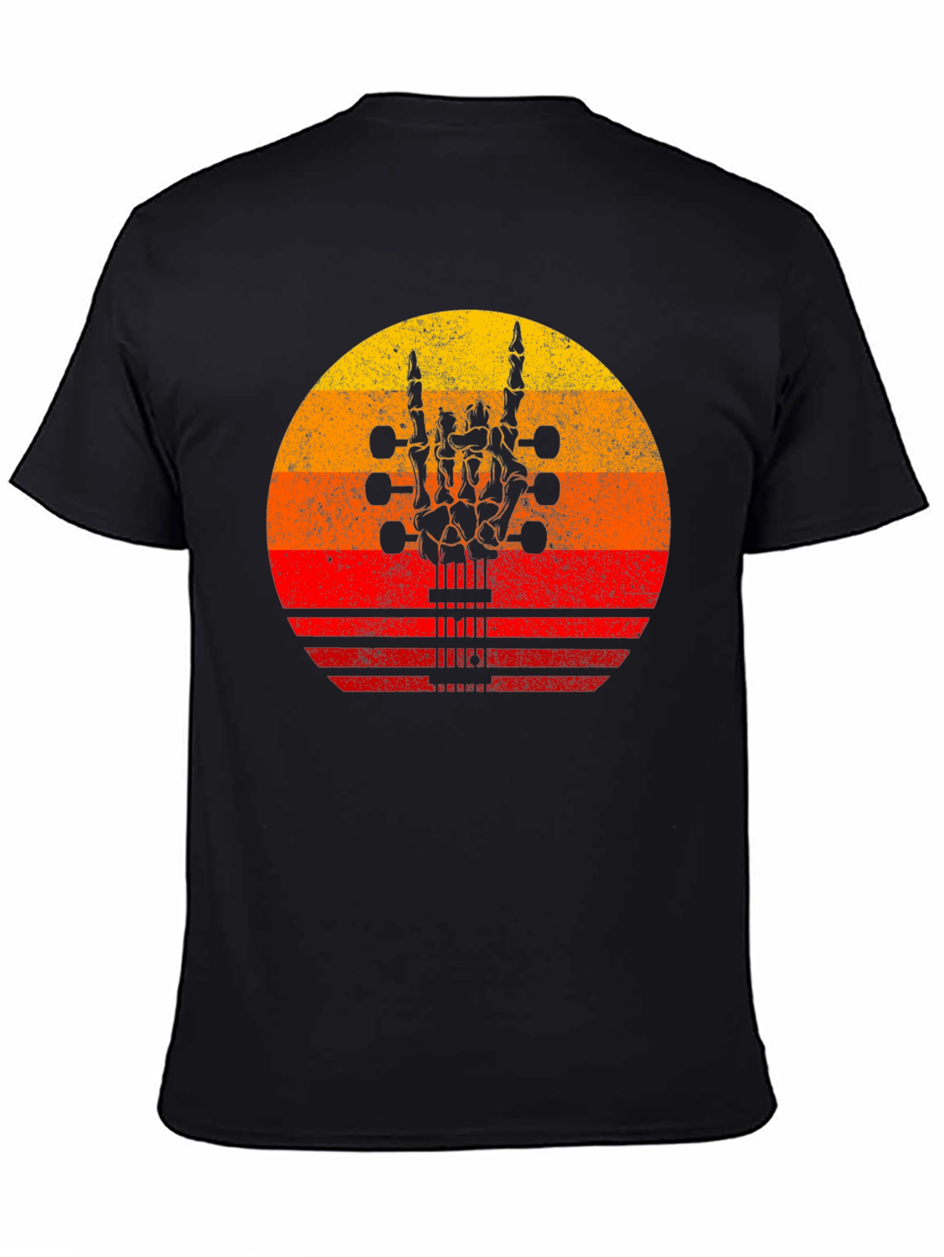 Rock On Skeleton Hand Guitar T-Shirt