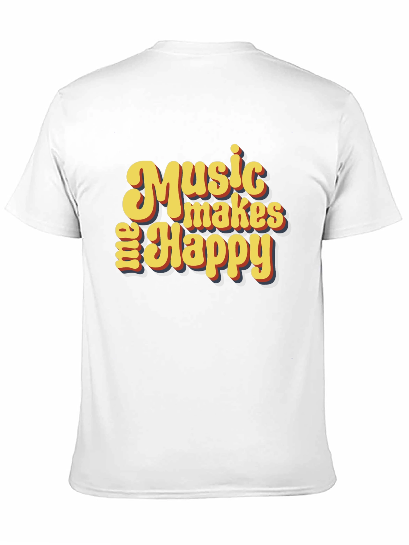 Music Makes Me Happy Graphic T-Shirt - Retro Style