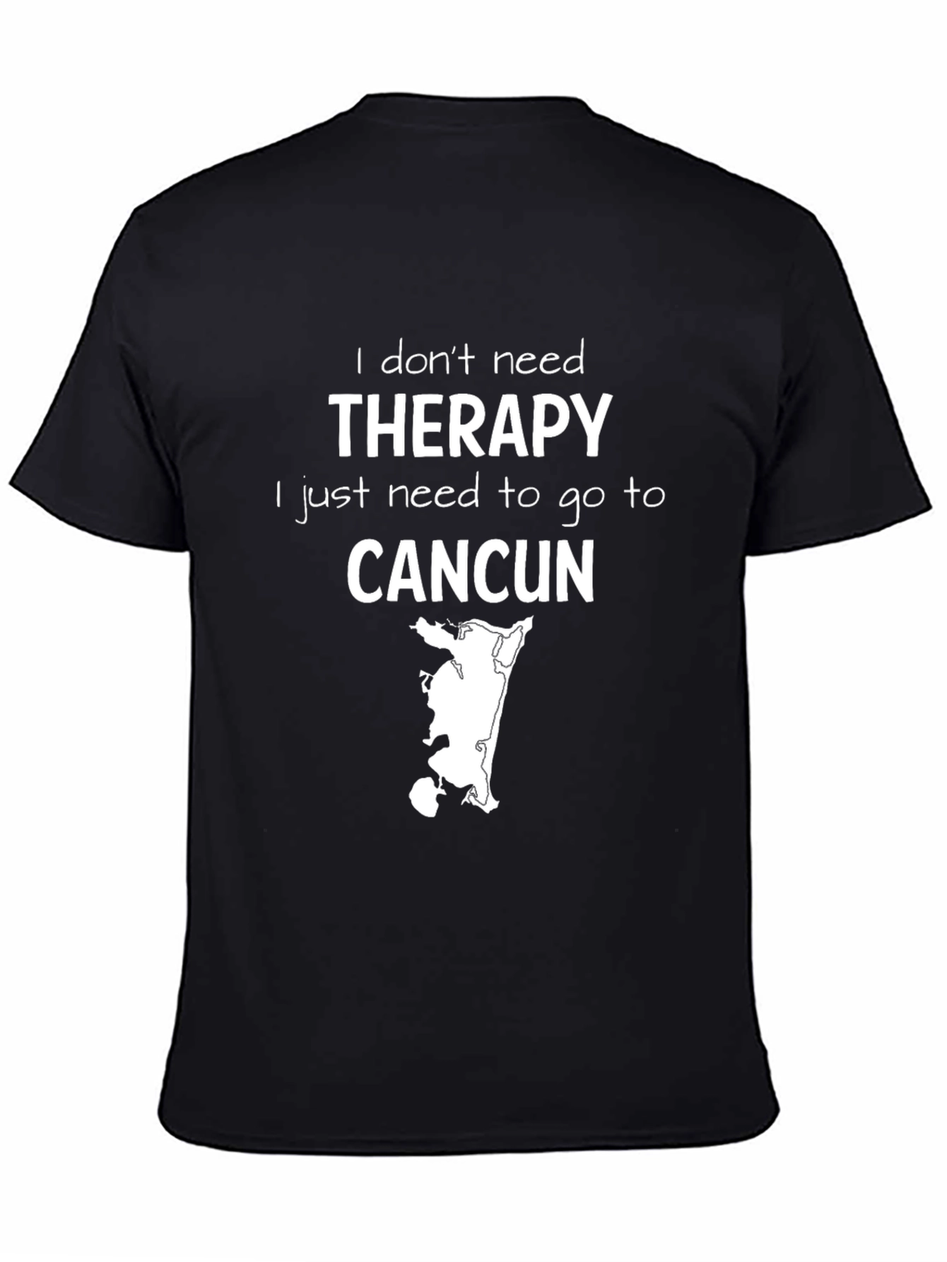 Therapy Cancun Black Graphic T-Shirt