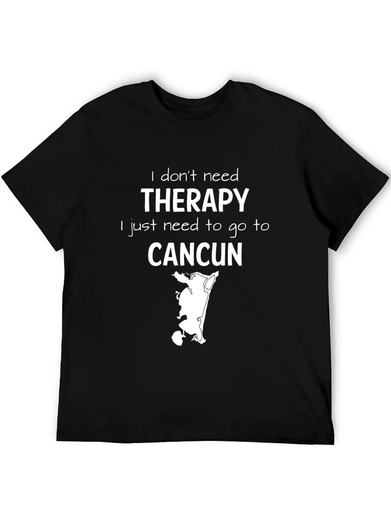 Therapy Cancun Black Graphic T-Shirt