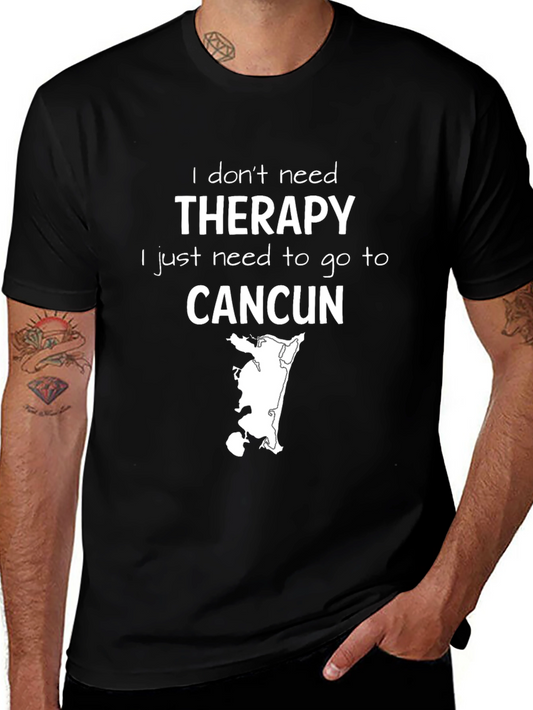 Therapy Cancun Black Graphic T-Shirt
