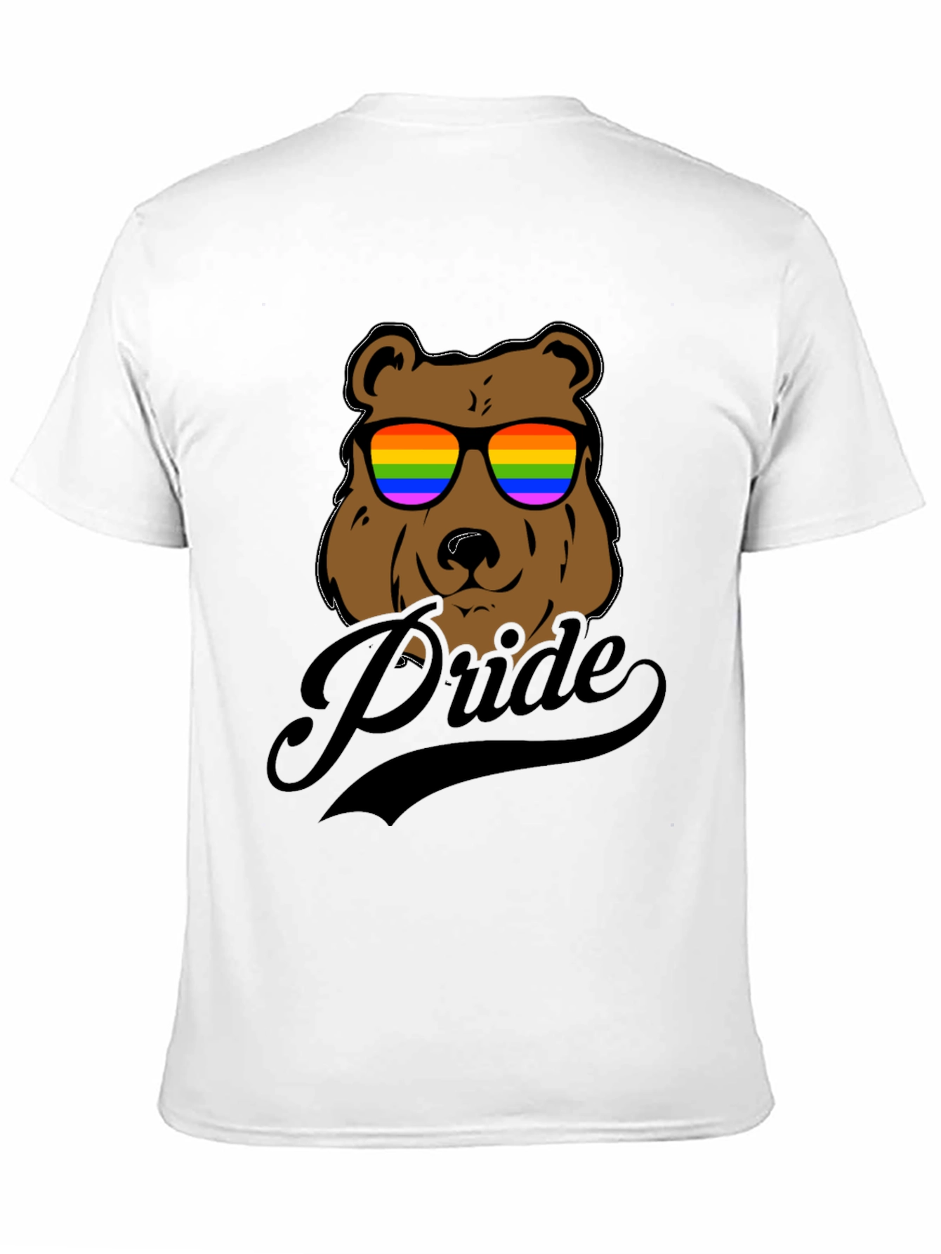Pride Bear Graphic Tee - LGBTQ+ Rainbow Sunglasses