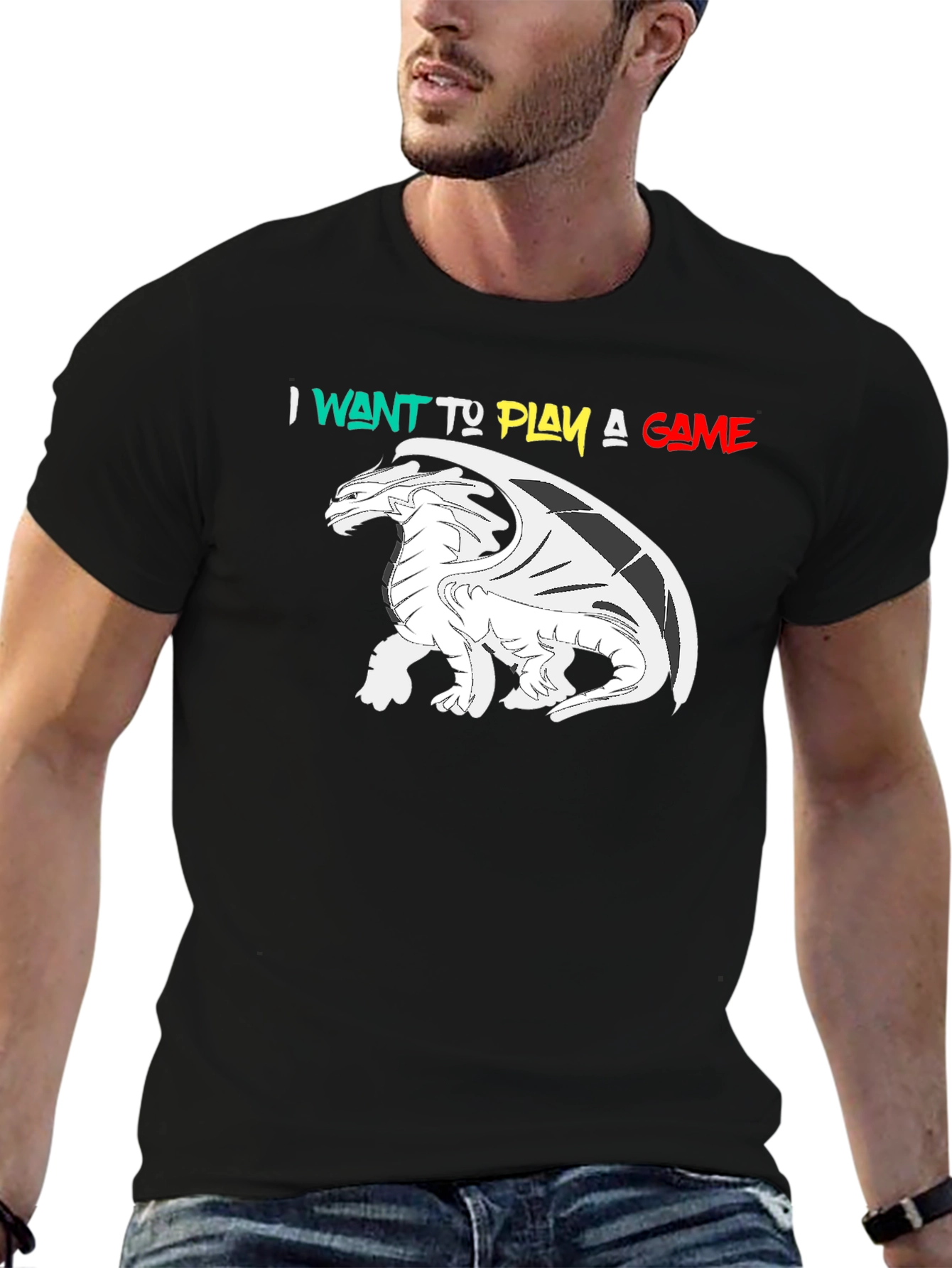 I Want To Play A Game Dragon Graphic T-Shirt