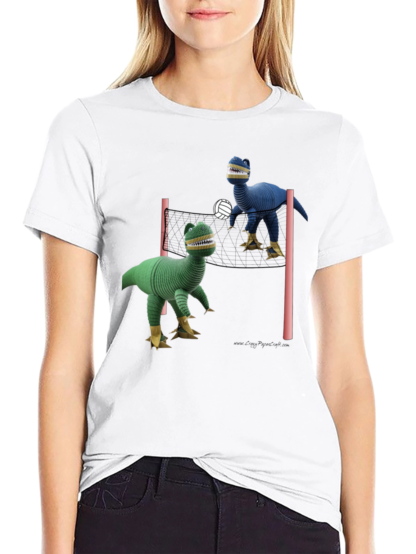 Dino Volleyball T-Shirt - Fun & Unique Design