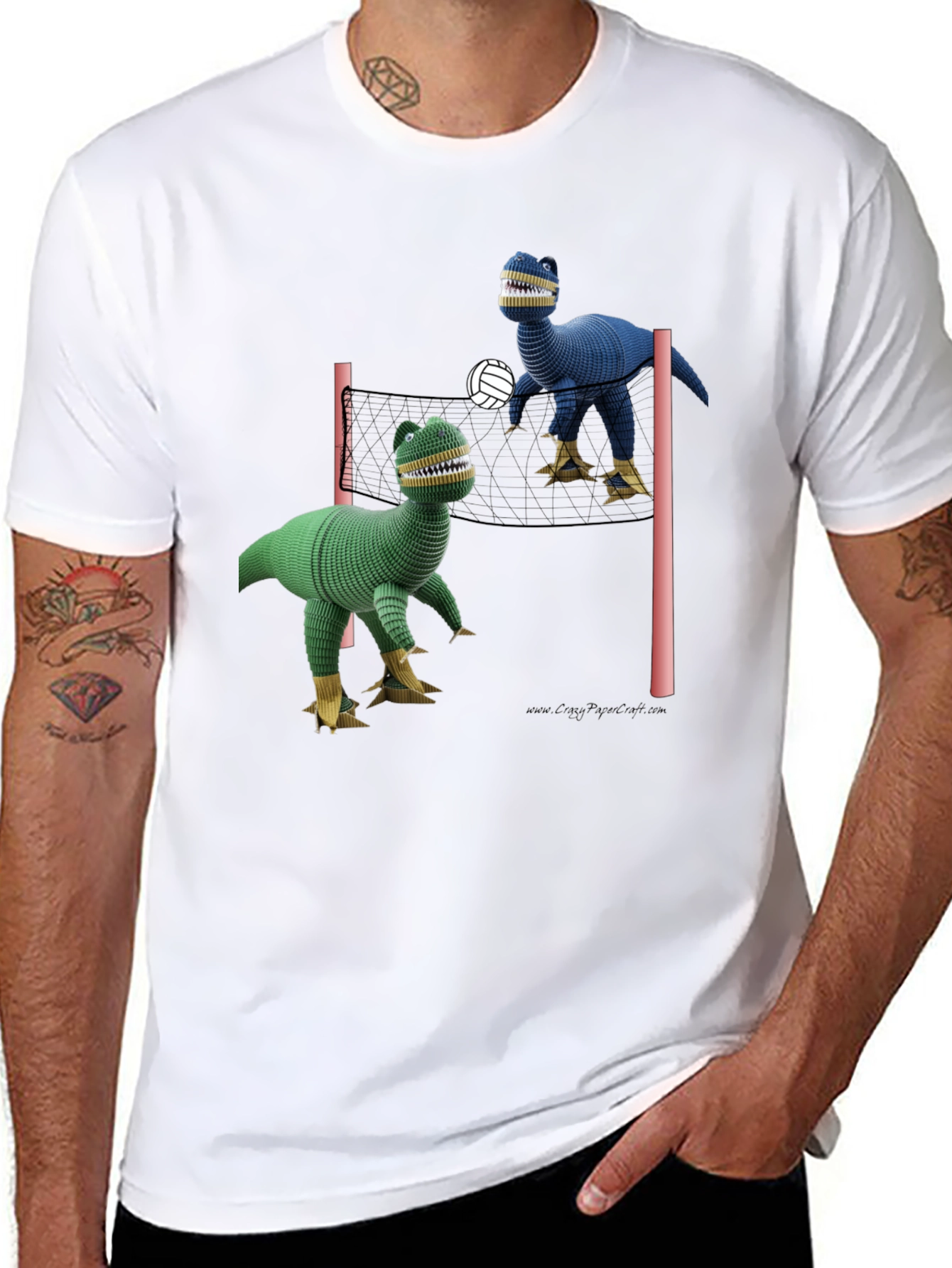 Dino Volleyball T-Shirt - Fun & Unique Design