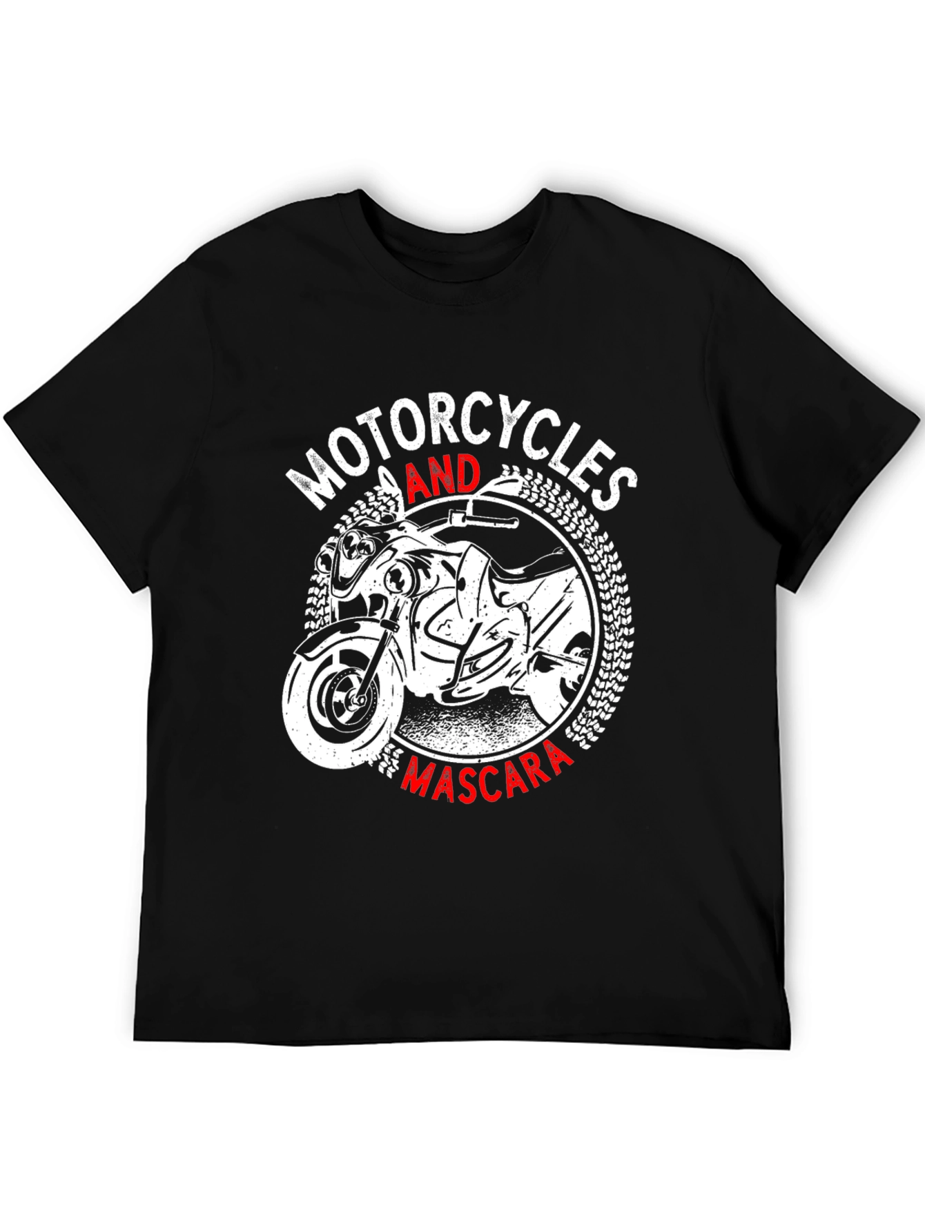 Motorcycles and Mascara Graphic T-Shirt