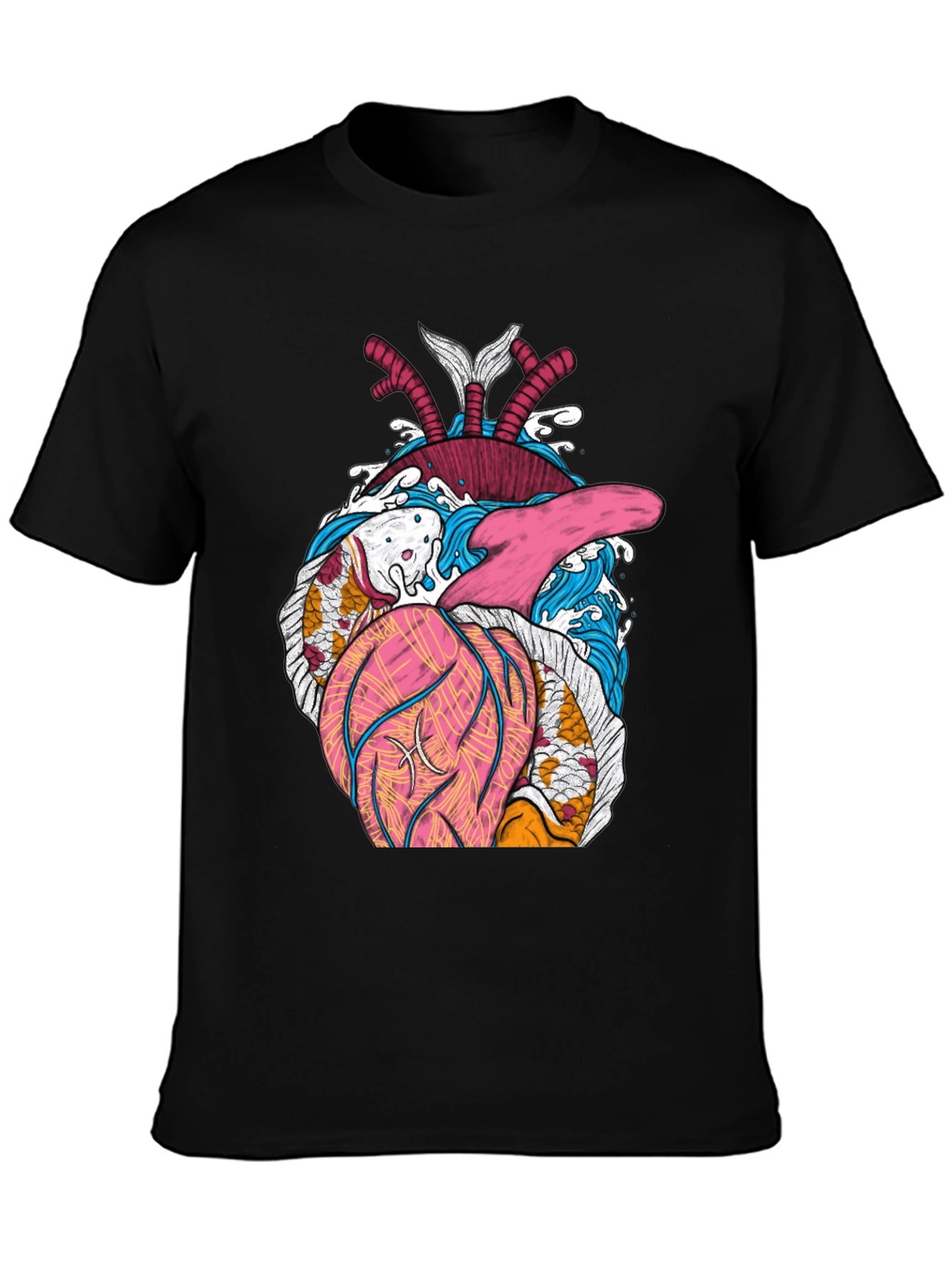 Koi Heart T-Shirt - Artistic Graphic Tee