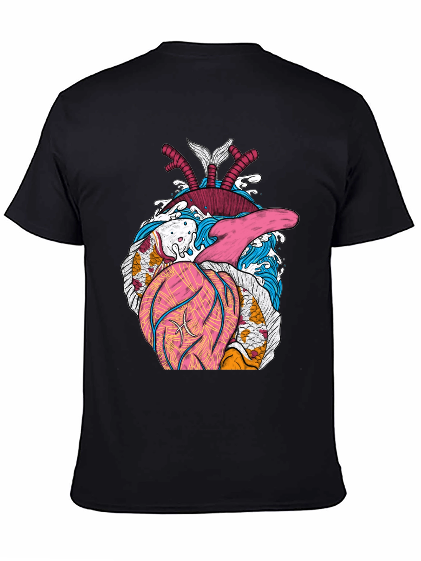 Koi Heart T-Shirt - Artistic Graphic Tee