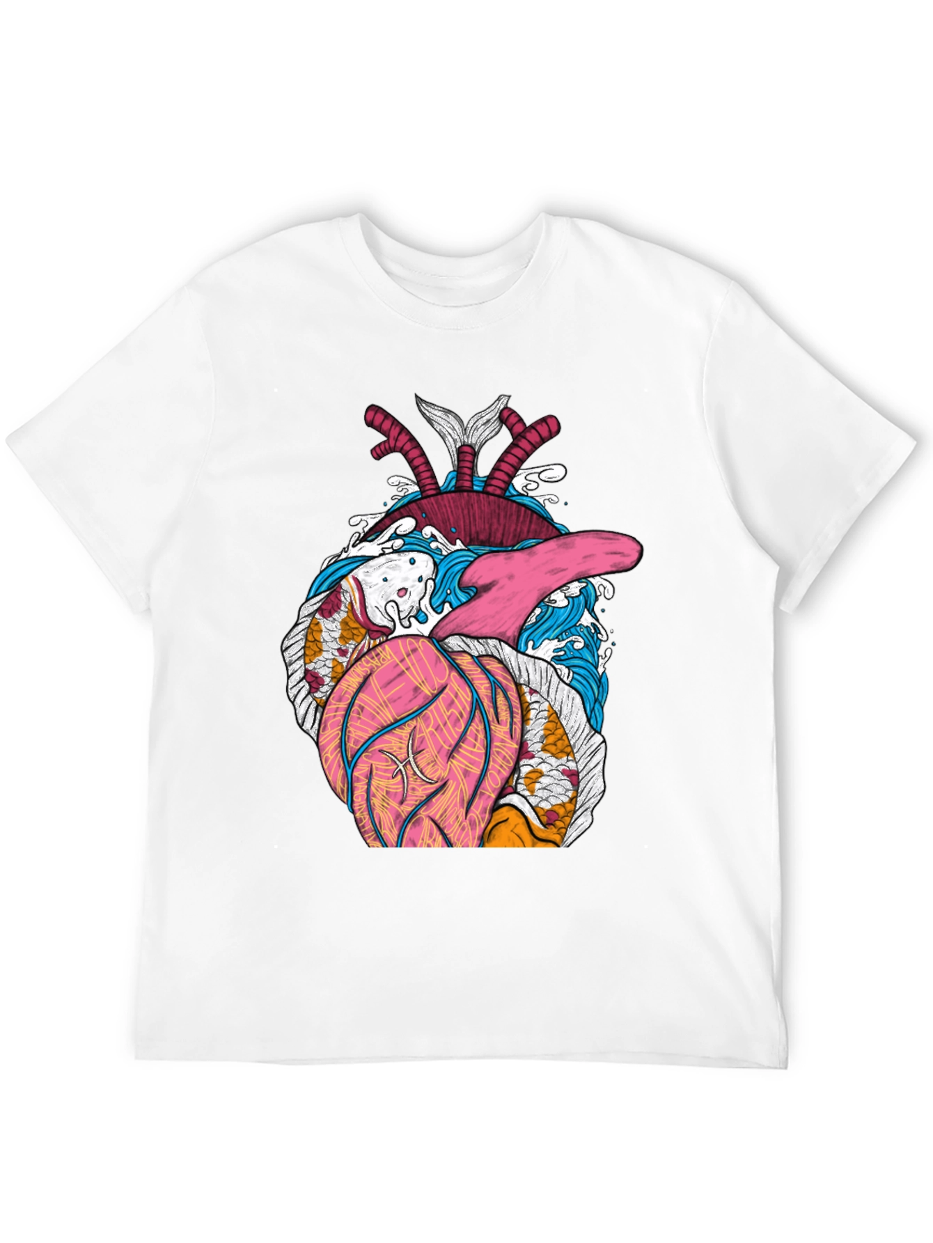 Koi Heart T-Shirt - Artistic Graphic Tee