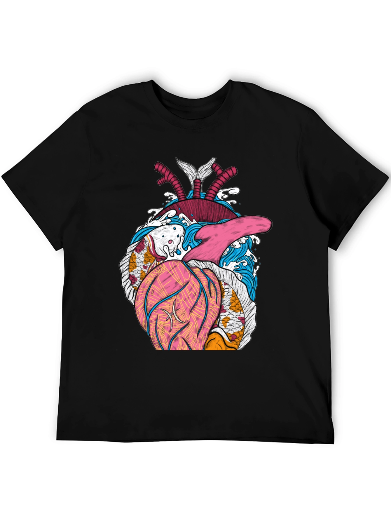 Koi Heart T-Shirt - Artistic Graphic Tee