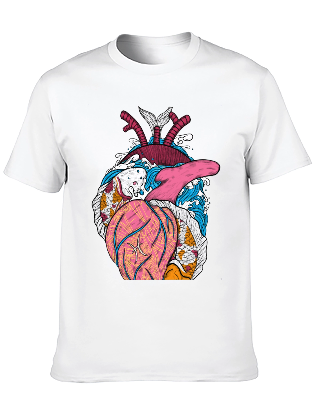 Koi Heart T-Shirt - Artistic Graphic Tee