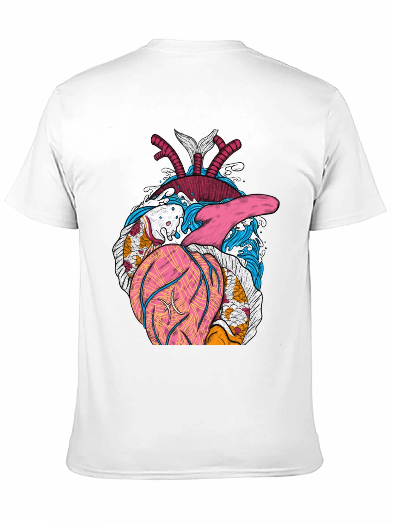 Koi Heart T-Shirt - Artistic Graphic Tee