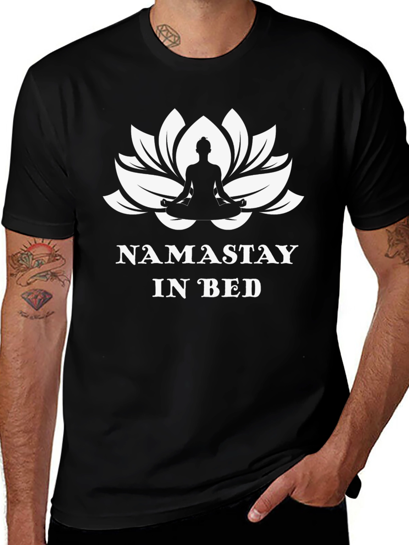 Namastay in Bed Graphic Tee - Yoga Lover Shirt