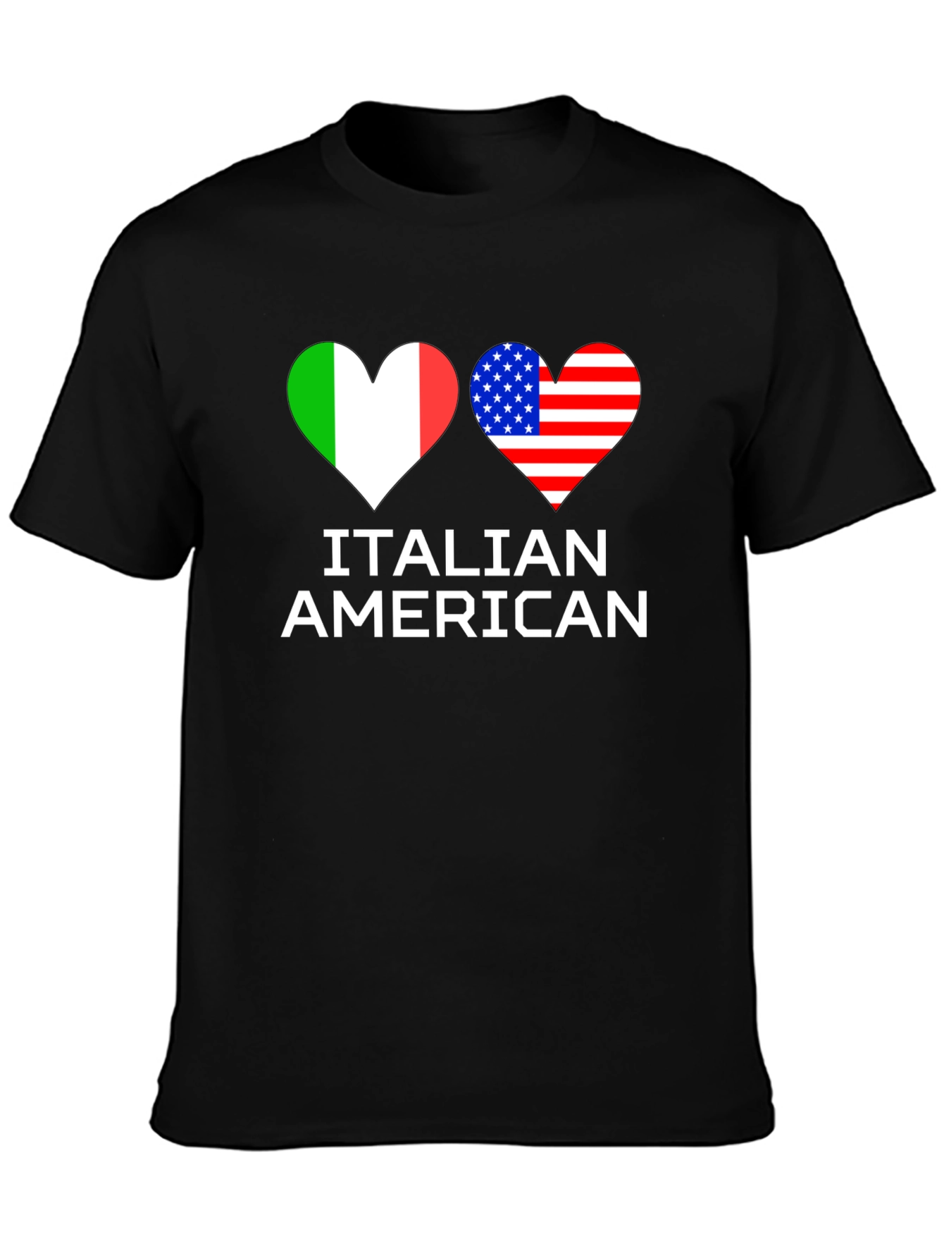 Italian American Flag Heart T-Shirt