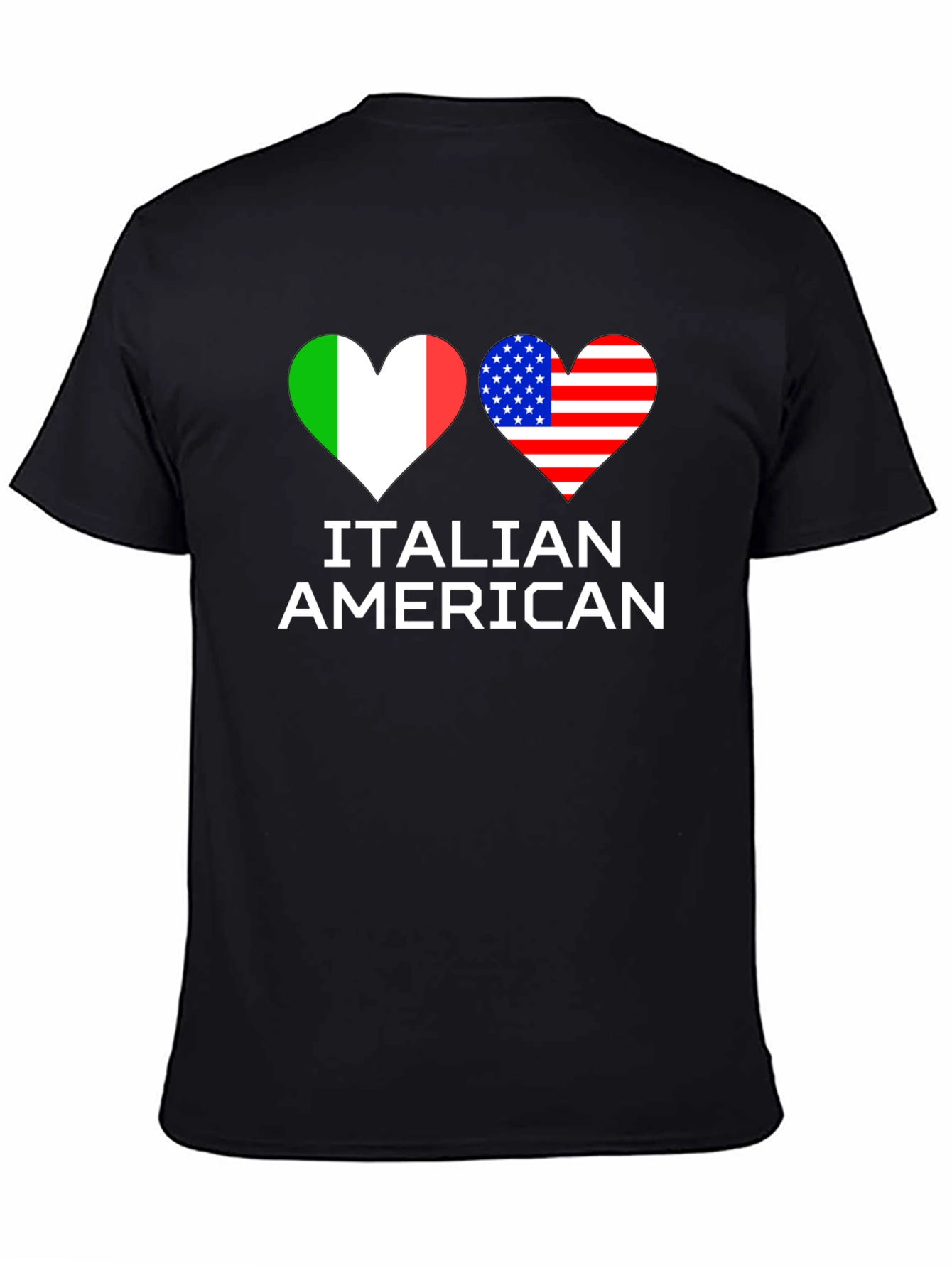 Italian American Flag Heart T-Shirt