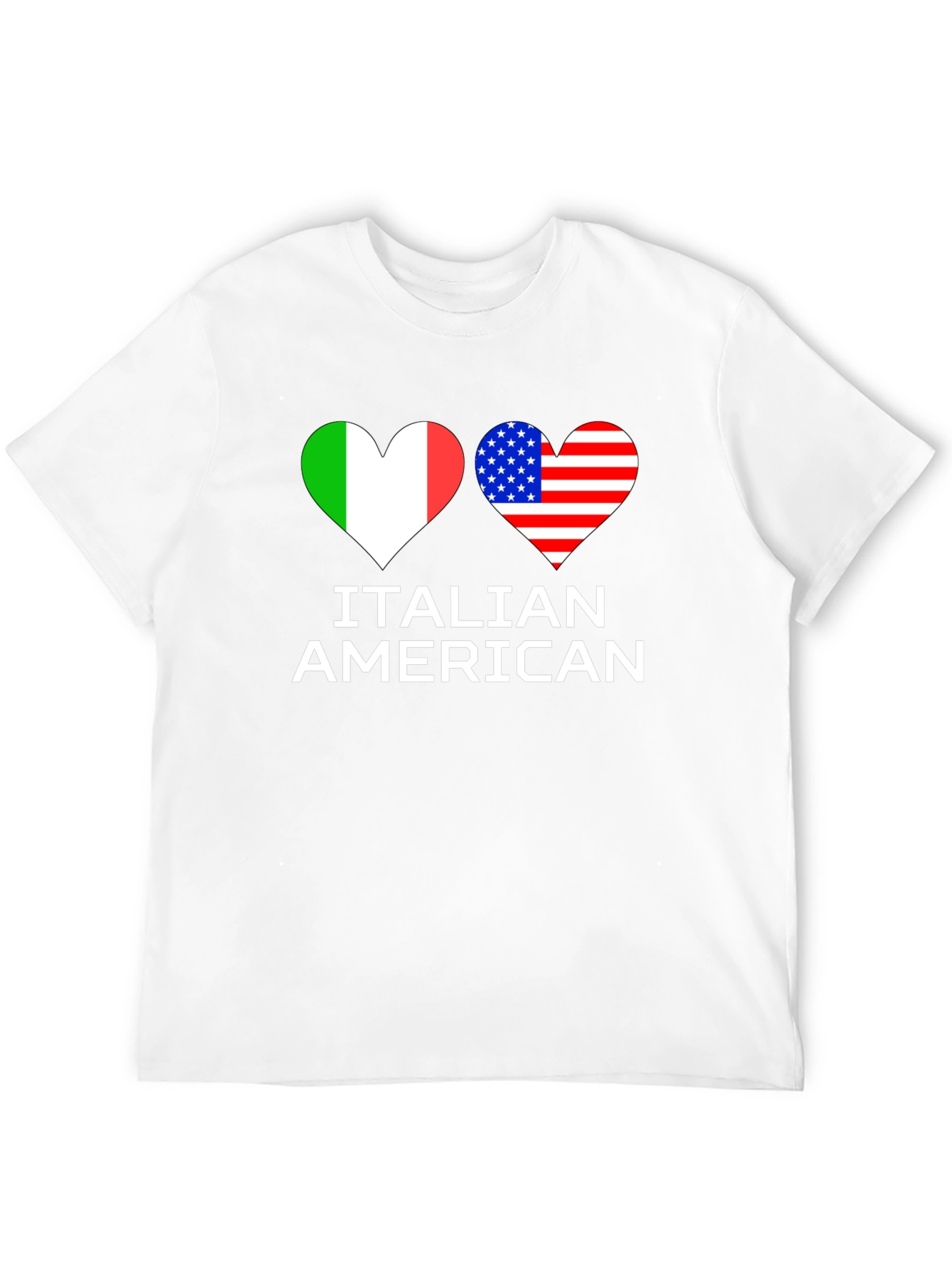 Italian American Flag Heart T-Shirt