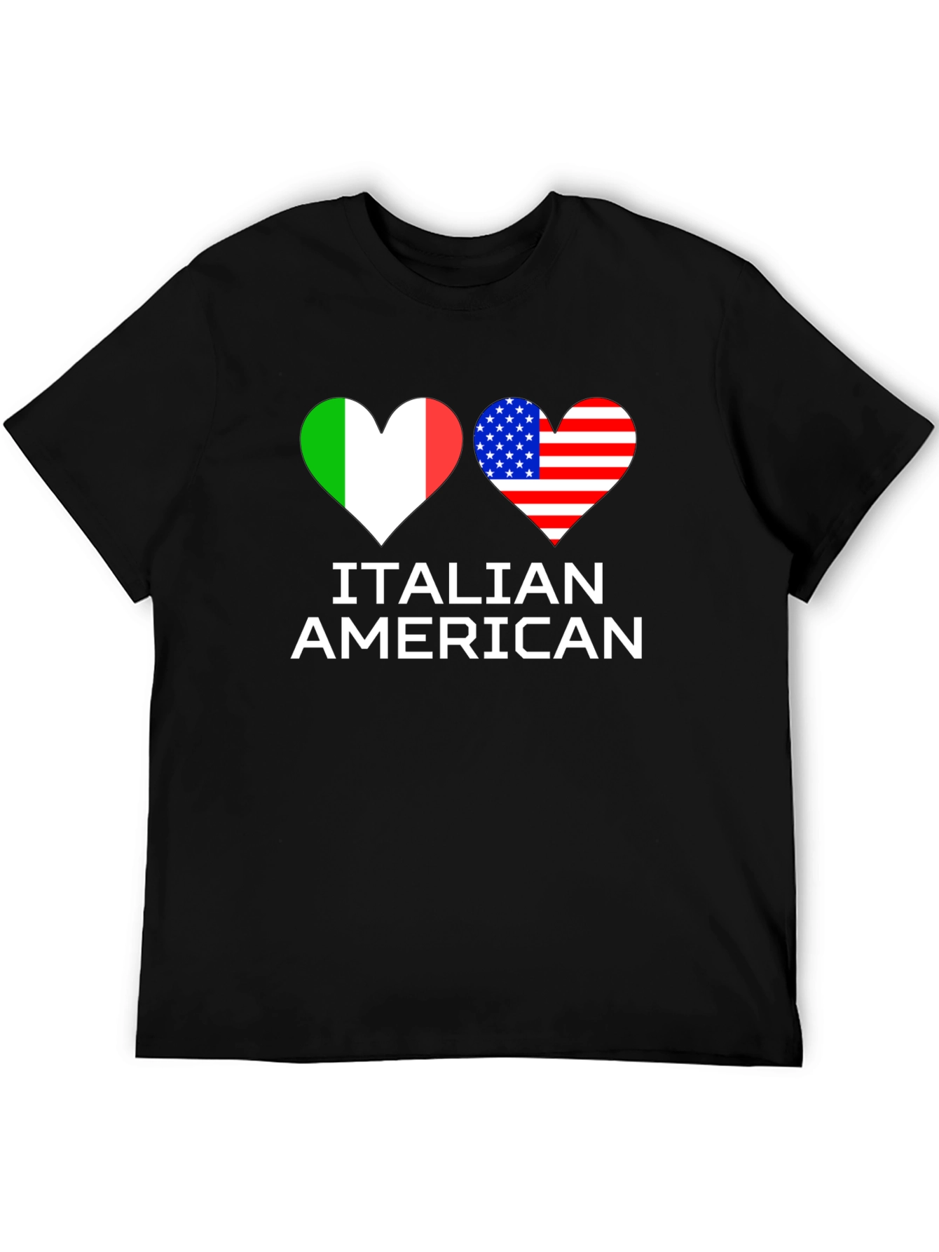 Italian American Flag Heart T-Shirt