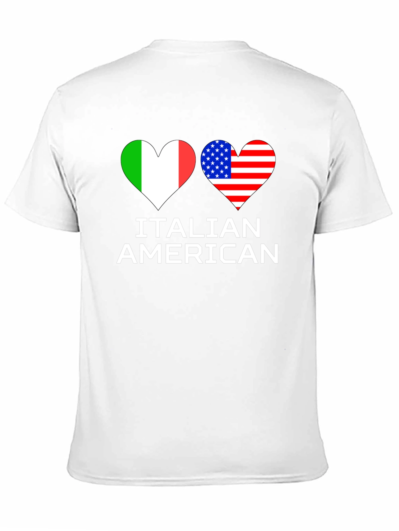Italian American Flag Heart T-Shirt