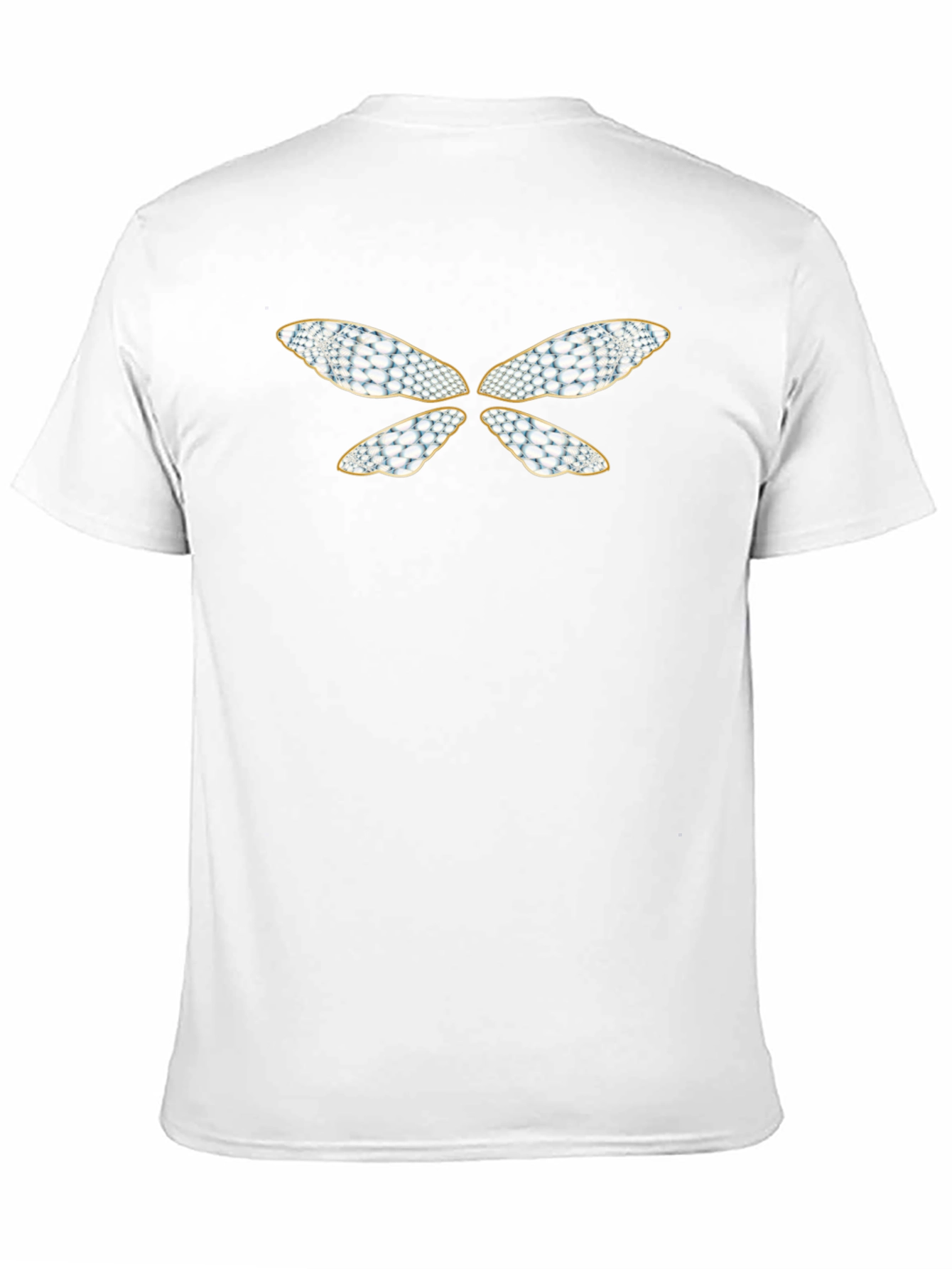 Butterfly Wings Design Black T-Shirt