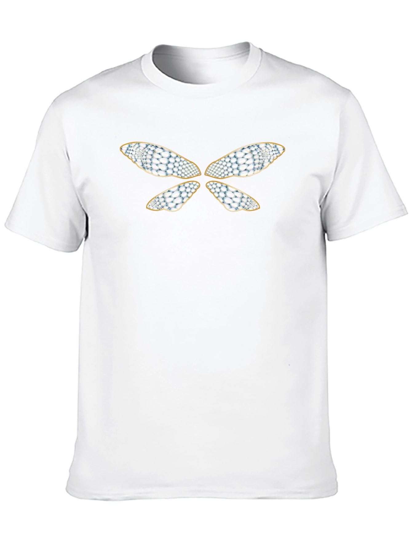 Butterfly Wings Design Black T-Shirt